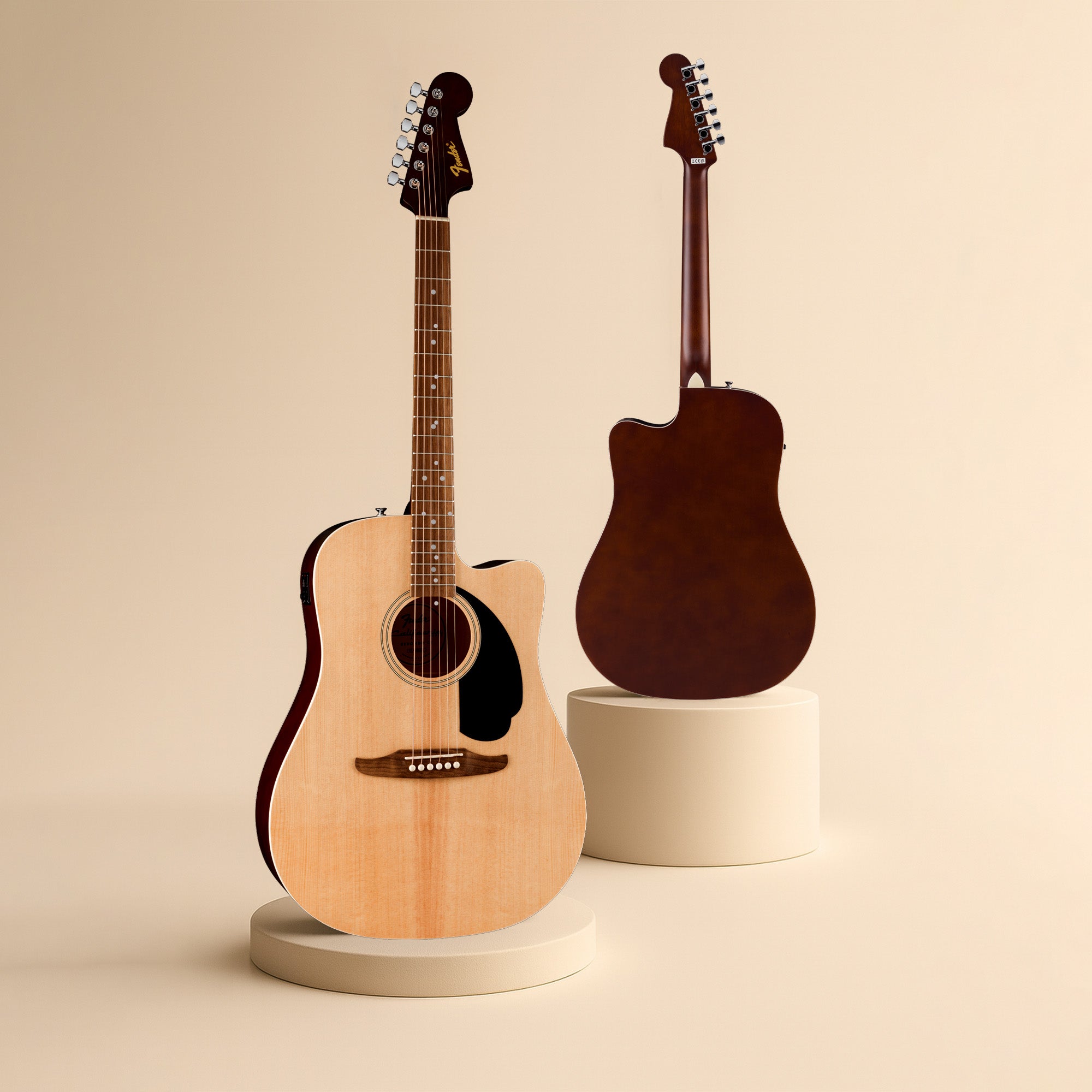 Fender California Redondo CE Dreadnought Acoustic-Electric Guitar - Natural w/ Gig Bag