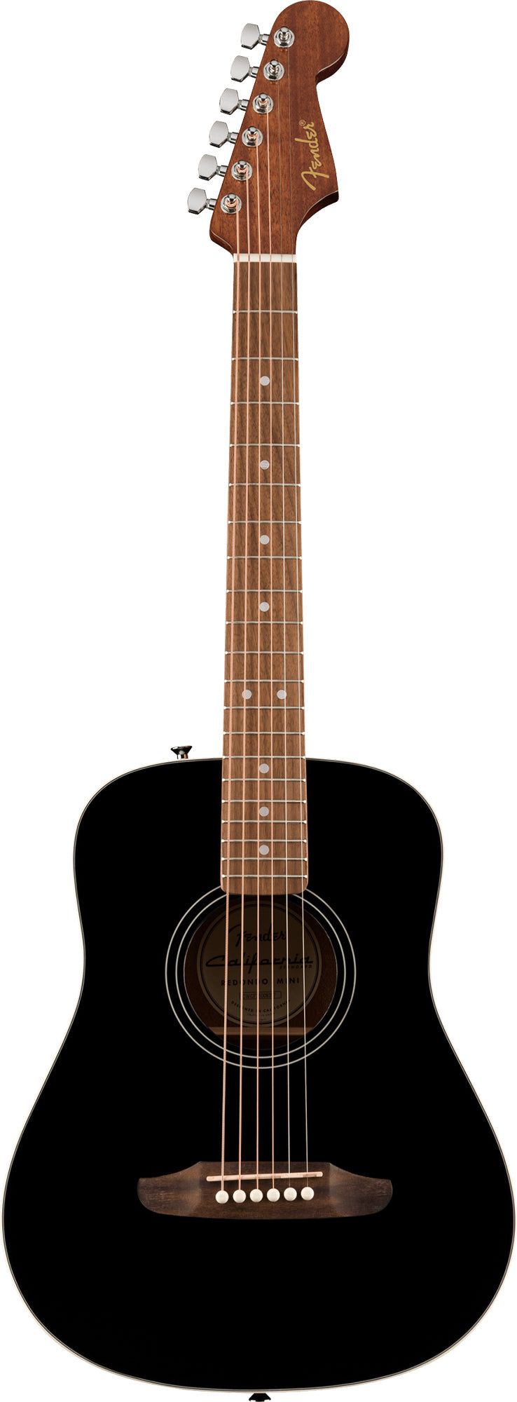 Fender California Standard Redondo Mini Acoustic Guitar - Black w/ Tuner