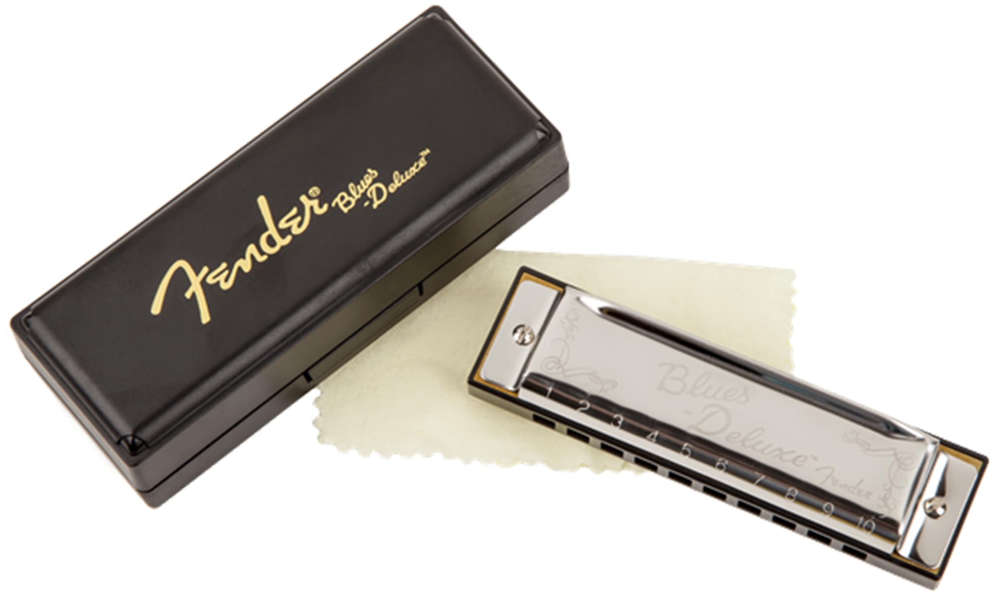 Fender Blues Deluxe Harmonica - Key of D w/ Austin Bazaar Instructional Manual
