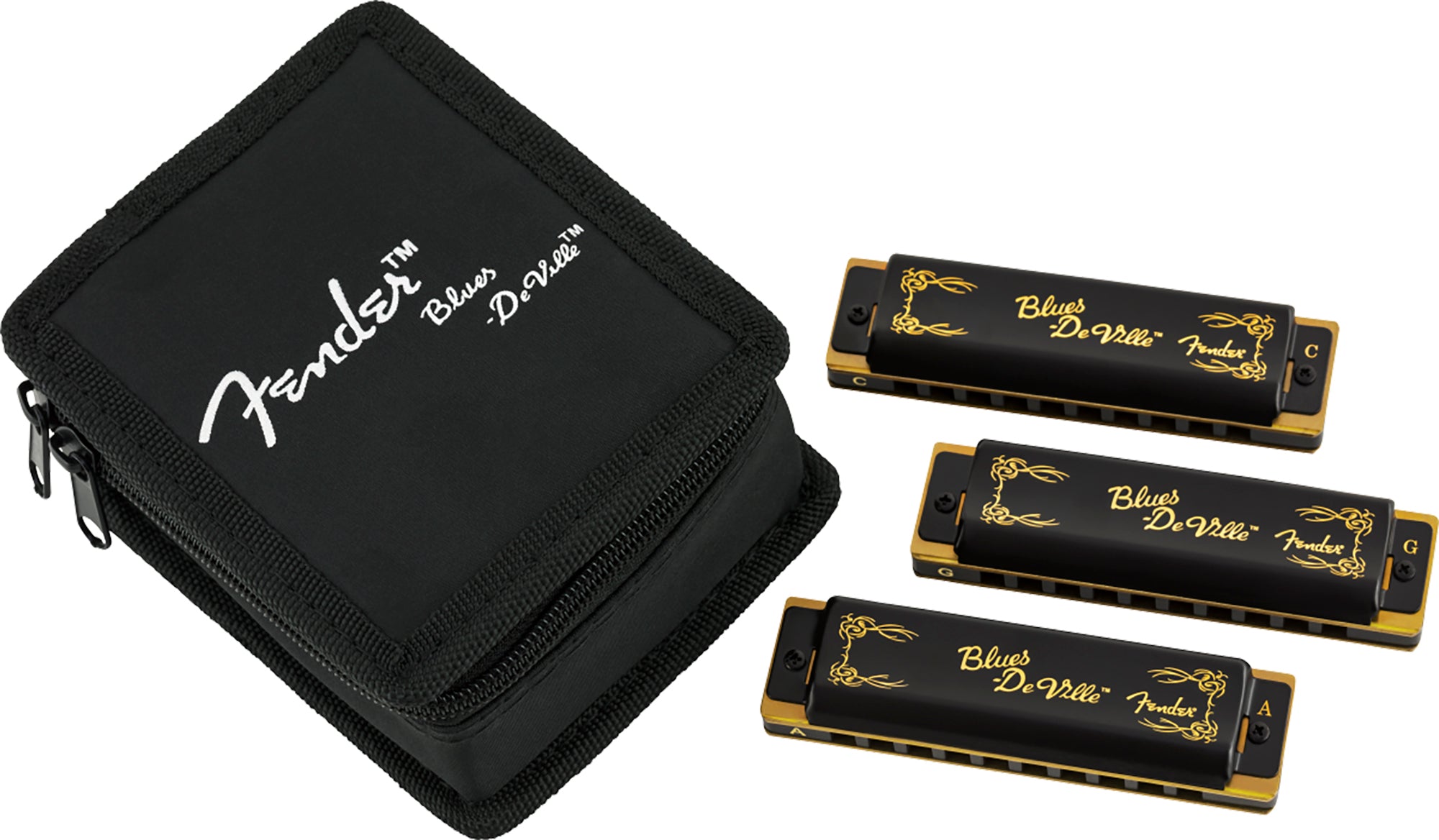 Fender Blues DeVille Harmonica 3 Pack w/ Austin Bazaar Instructional Manual