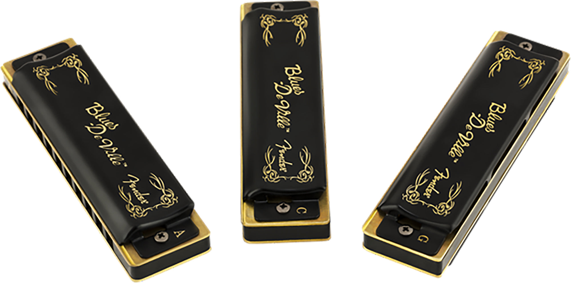 Fender Blues DeVille Harmonica 3 Pack w/ Austin Bazaar Instructional Manual