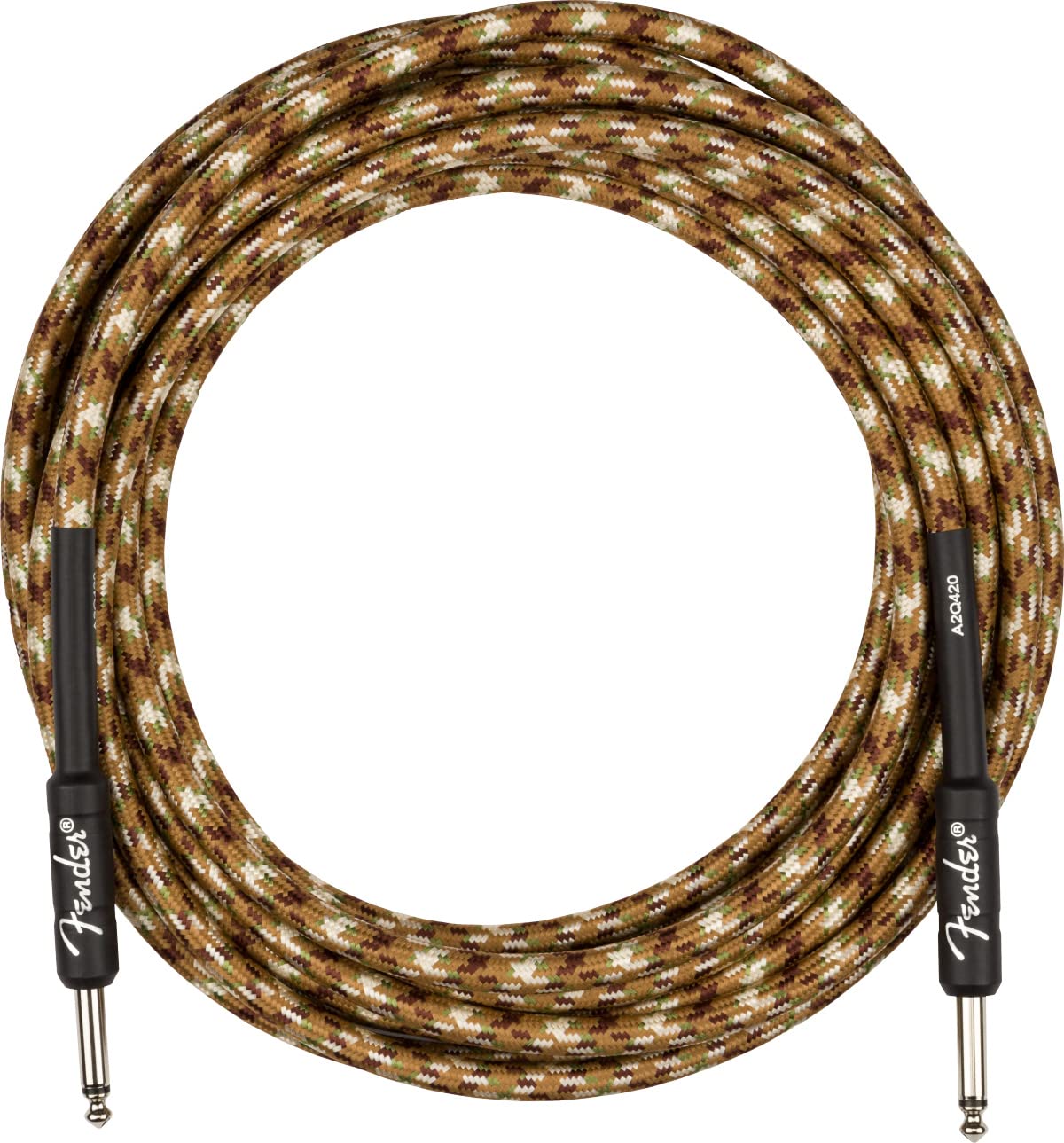 Fender 18.6-Foot Professional Tweed Instrument Cable, Straight-Straight, Desert Camo - 1 Pack