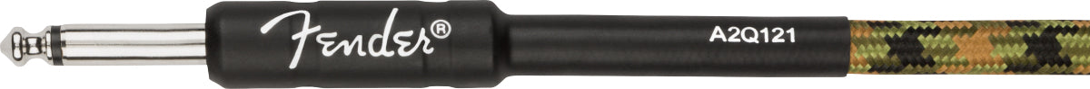 Fender 18.6-Foot Professional Instrument Cable, Straight-Angled, Woodland Camo - 1 Pack