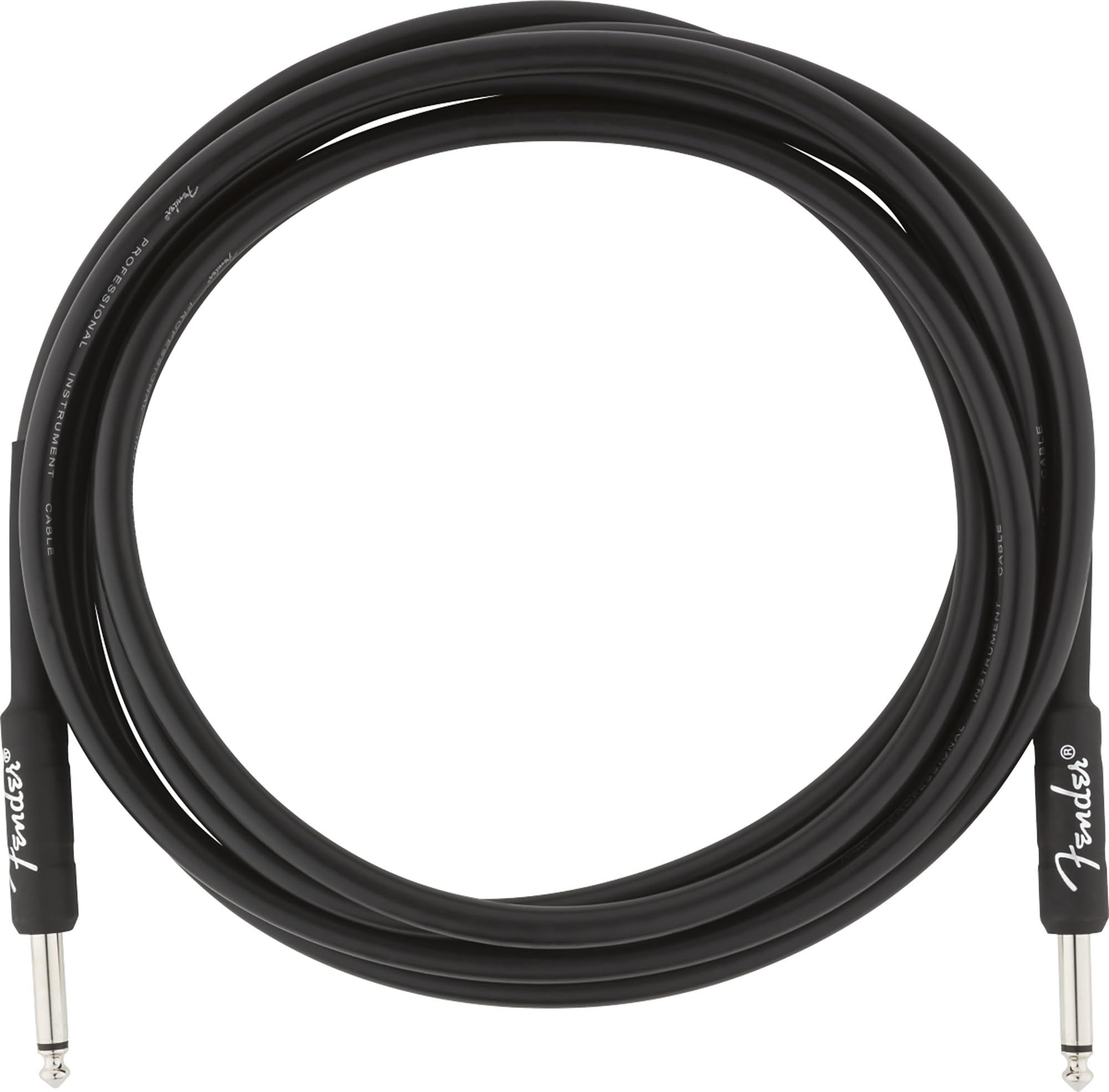 Fender Professional Series 10-Foot Instrument Cable, Straight-Straight, Black - 2 Pack