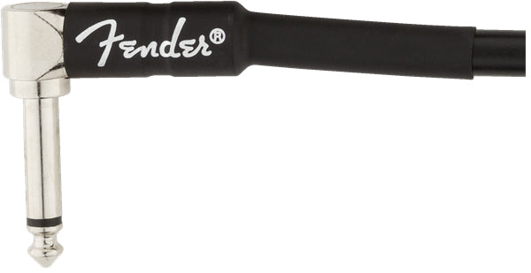 Fender 25-Foot Professional Instrument Cable, Straight-Angled, Black - 2 Pack