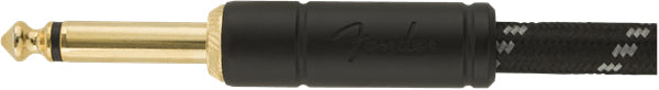 Fender 25-Foot Deluxe Instrument Cable, Straight-Straight, Black Tweed - 2 Pack