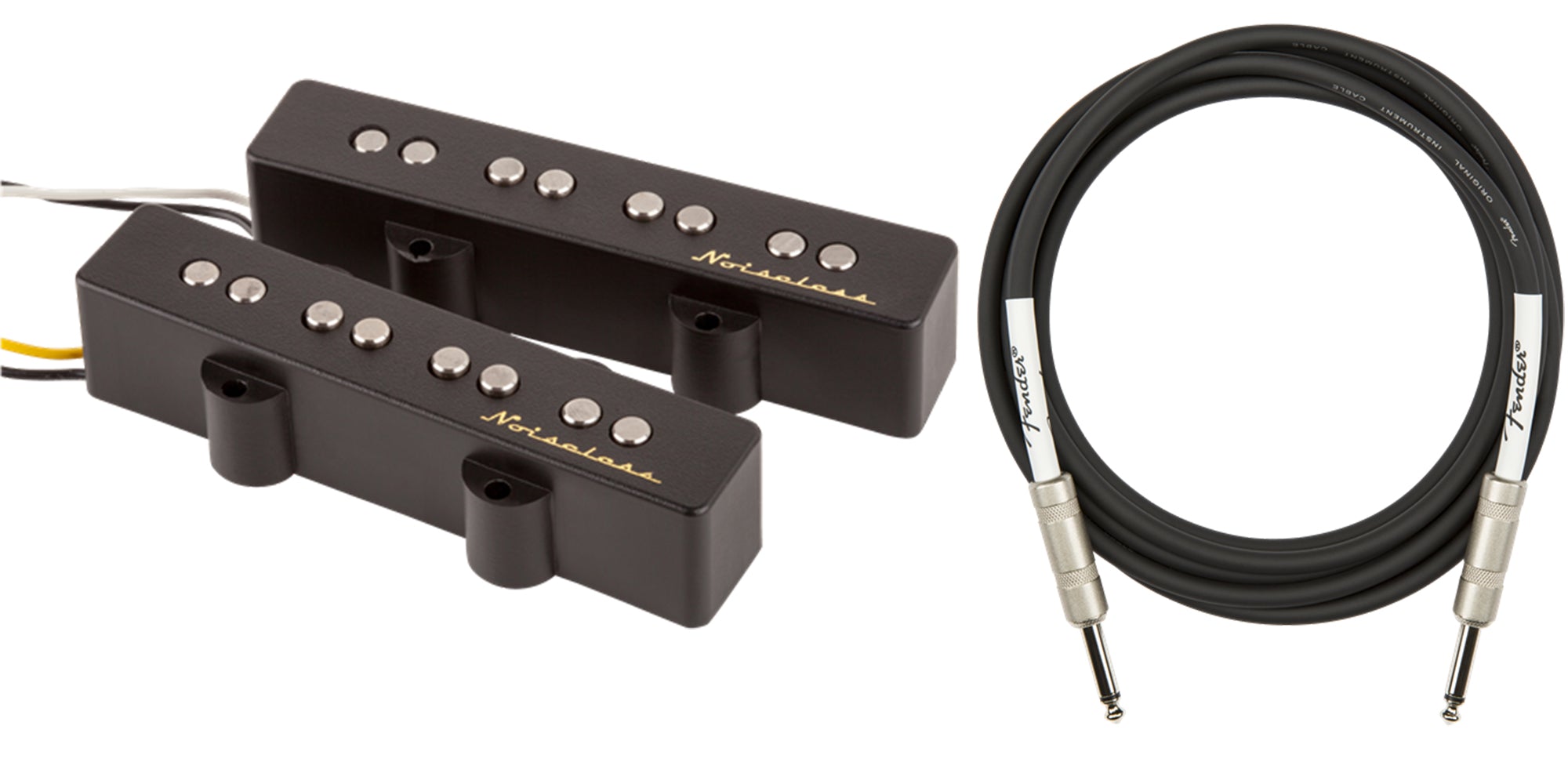 Fender Vintage Noiseless Jazz Bass Pickups w/ Instrument Cable