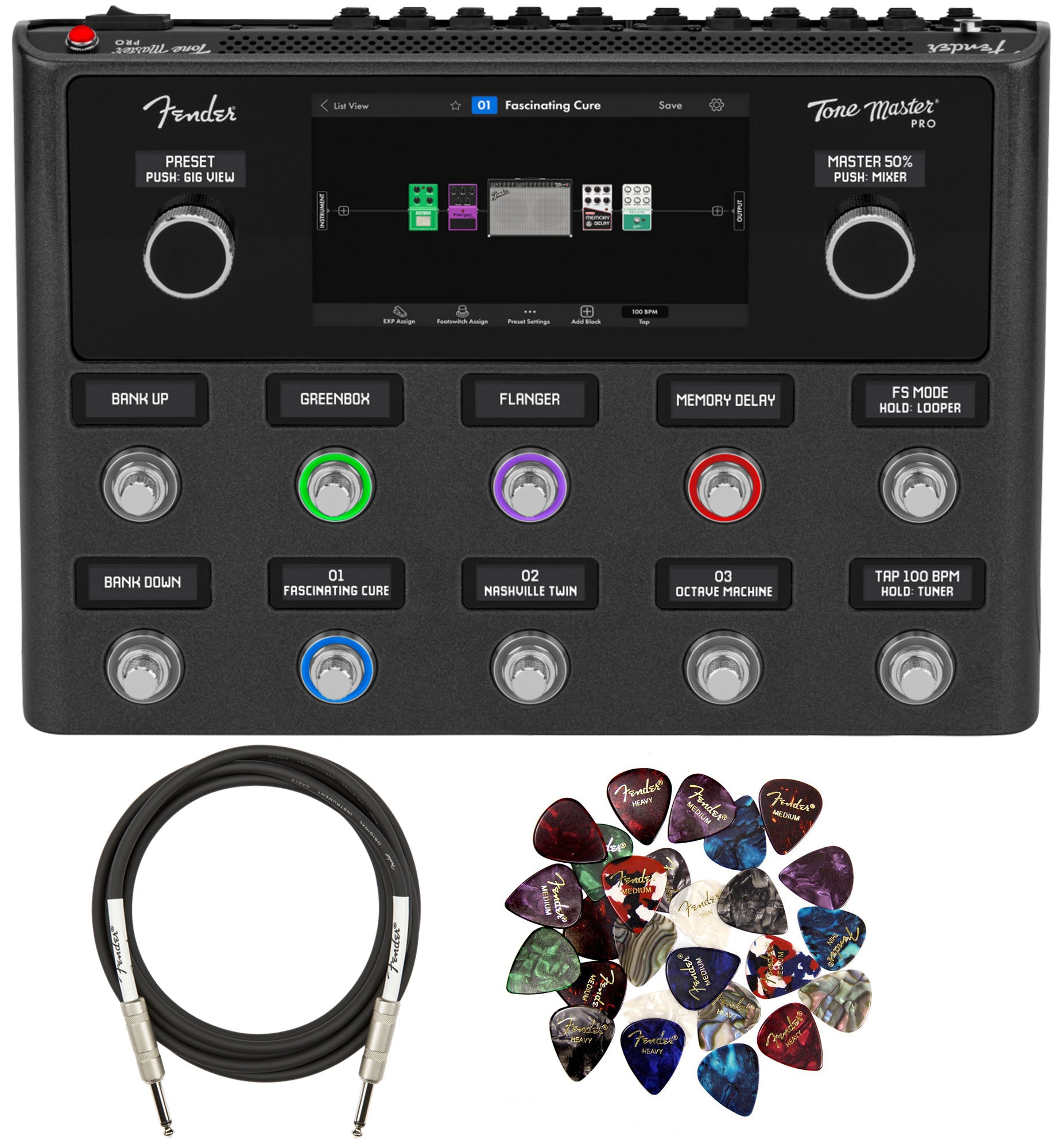 Fender Tone Master Pro Multi-Effect Guitar Processor w/ Instrument Cable