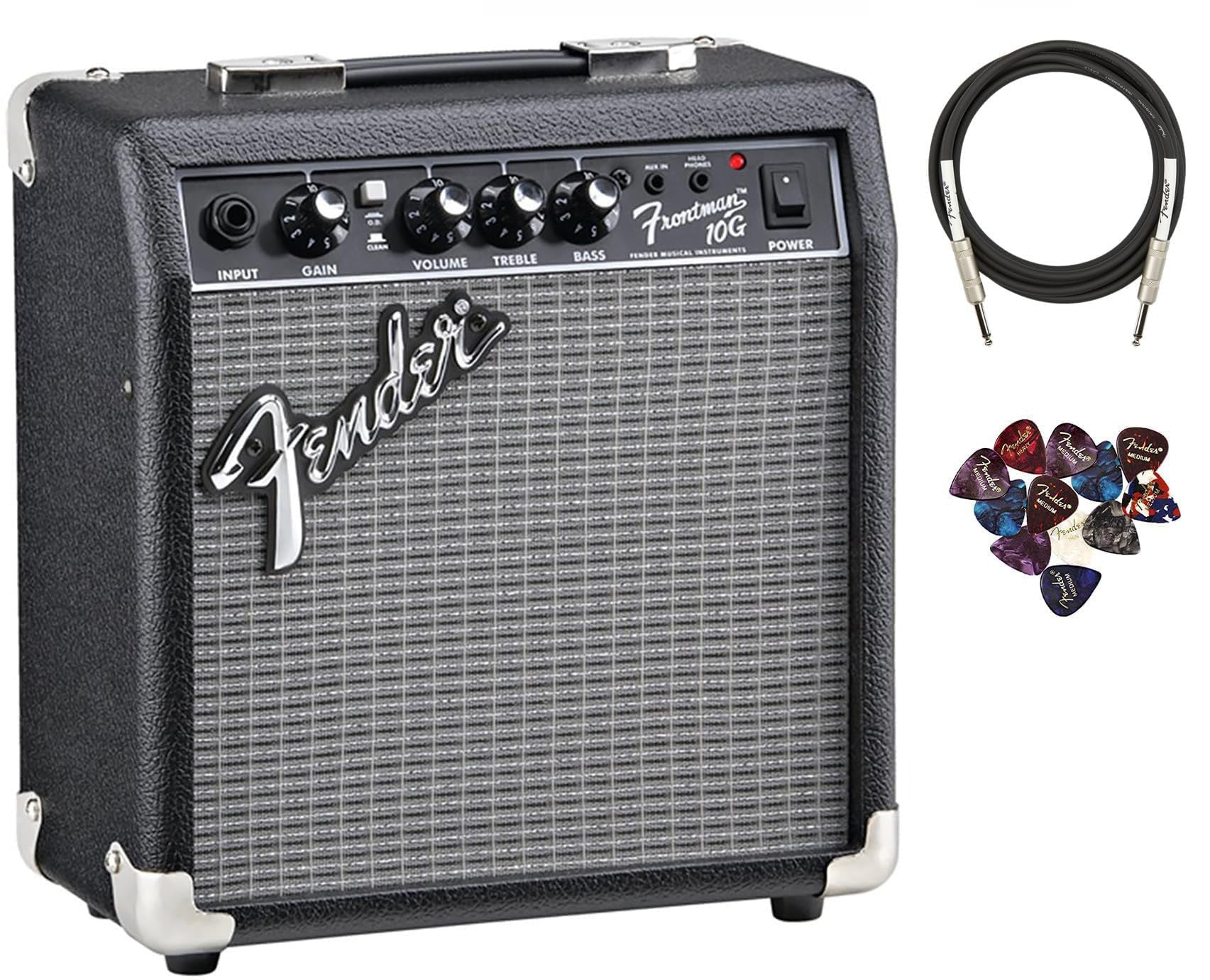 Fender Frontman 10G Guitar Combo Amplifier - Black w/ Instrument Cable