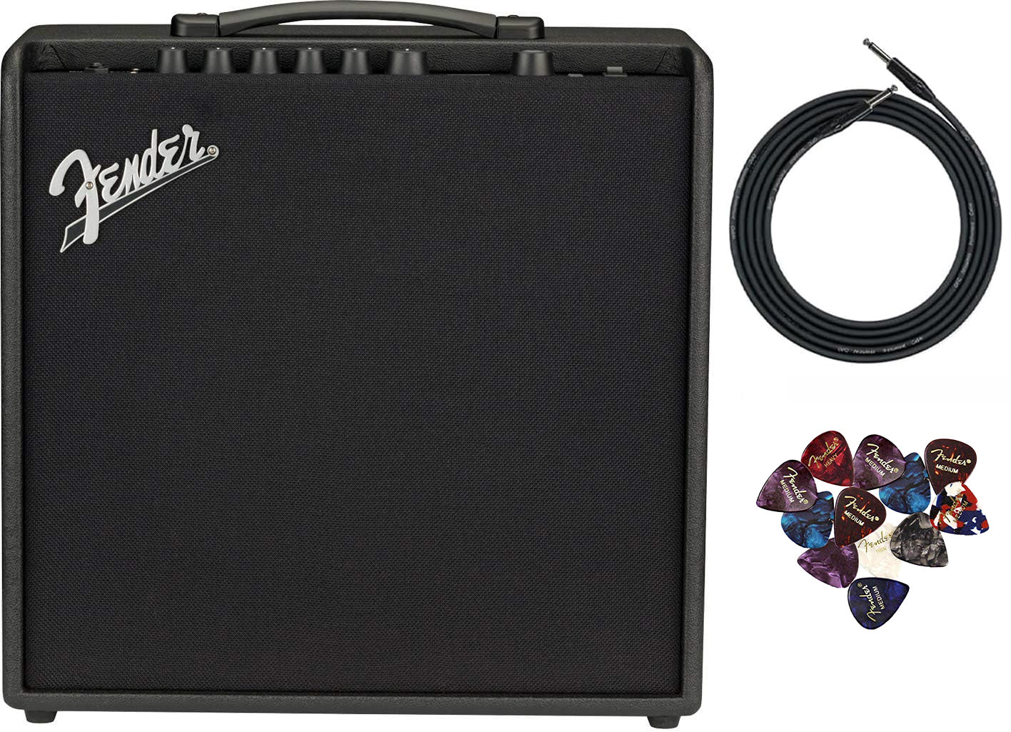 Fender Mustang LT50 Guitar Combo Amplifier w/ Instrument Cable