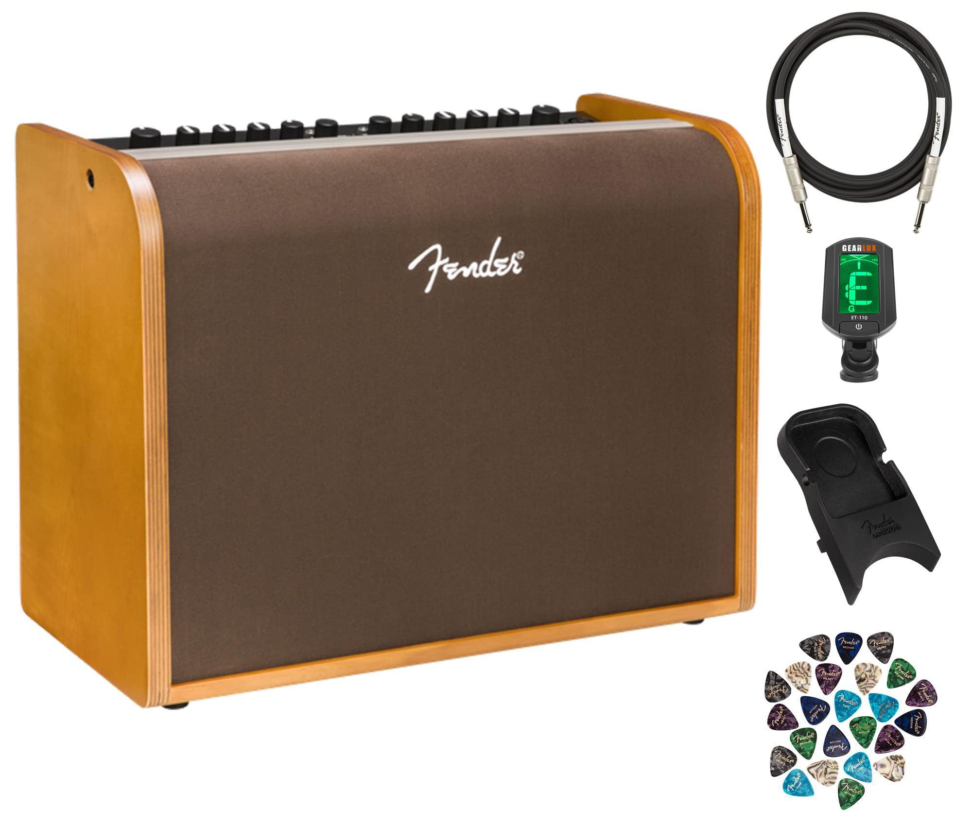 Fender Acoustic 100 Acoustic Guitar Amplifier - Natural Blonde w/ Fender Amperstand Guitar Cradle