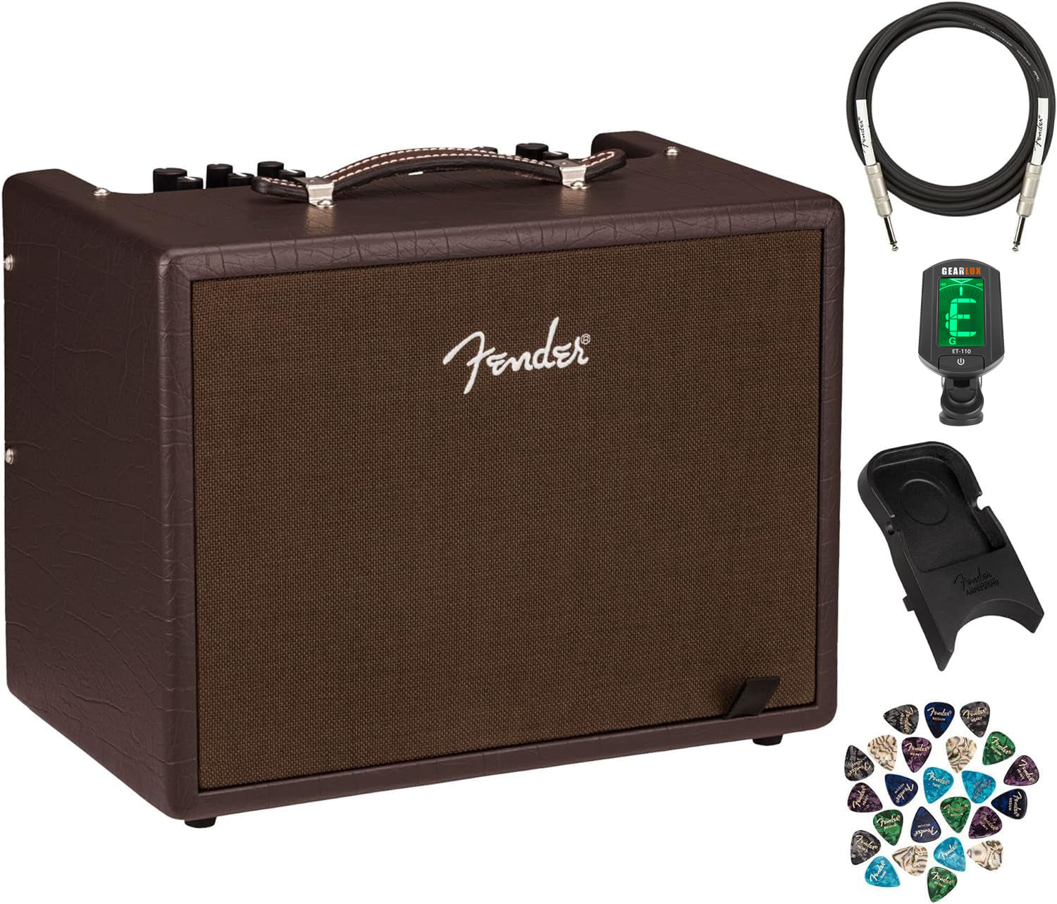 Fender Acoustic Junior Acoustic Guitar Combo Amplifier w/ Fender Amperstand Guitar Cradle