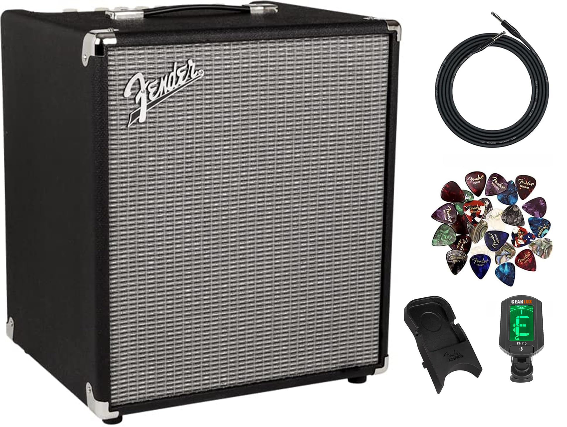 Fender Rumble 100 Bass Combo Amplifier w/ Fender Amperstand Guitar Cradle