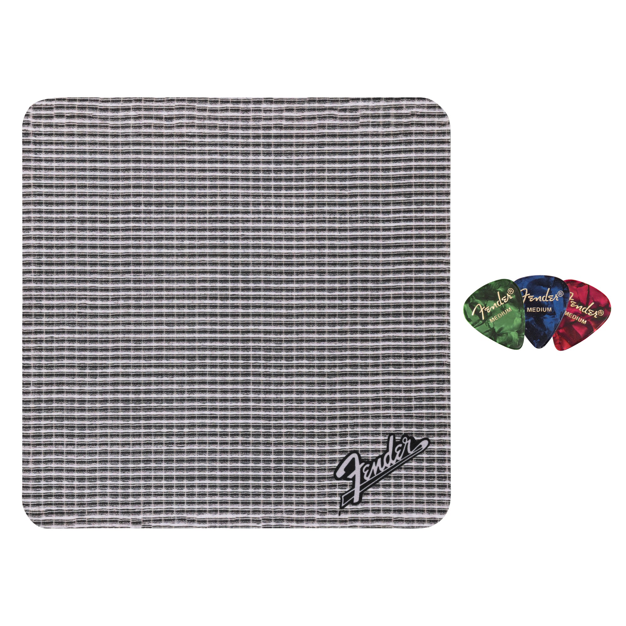 Fender Square Mousepad - Grill Cloth w/ Picks