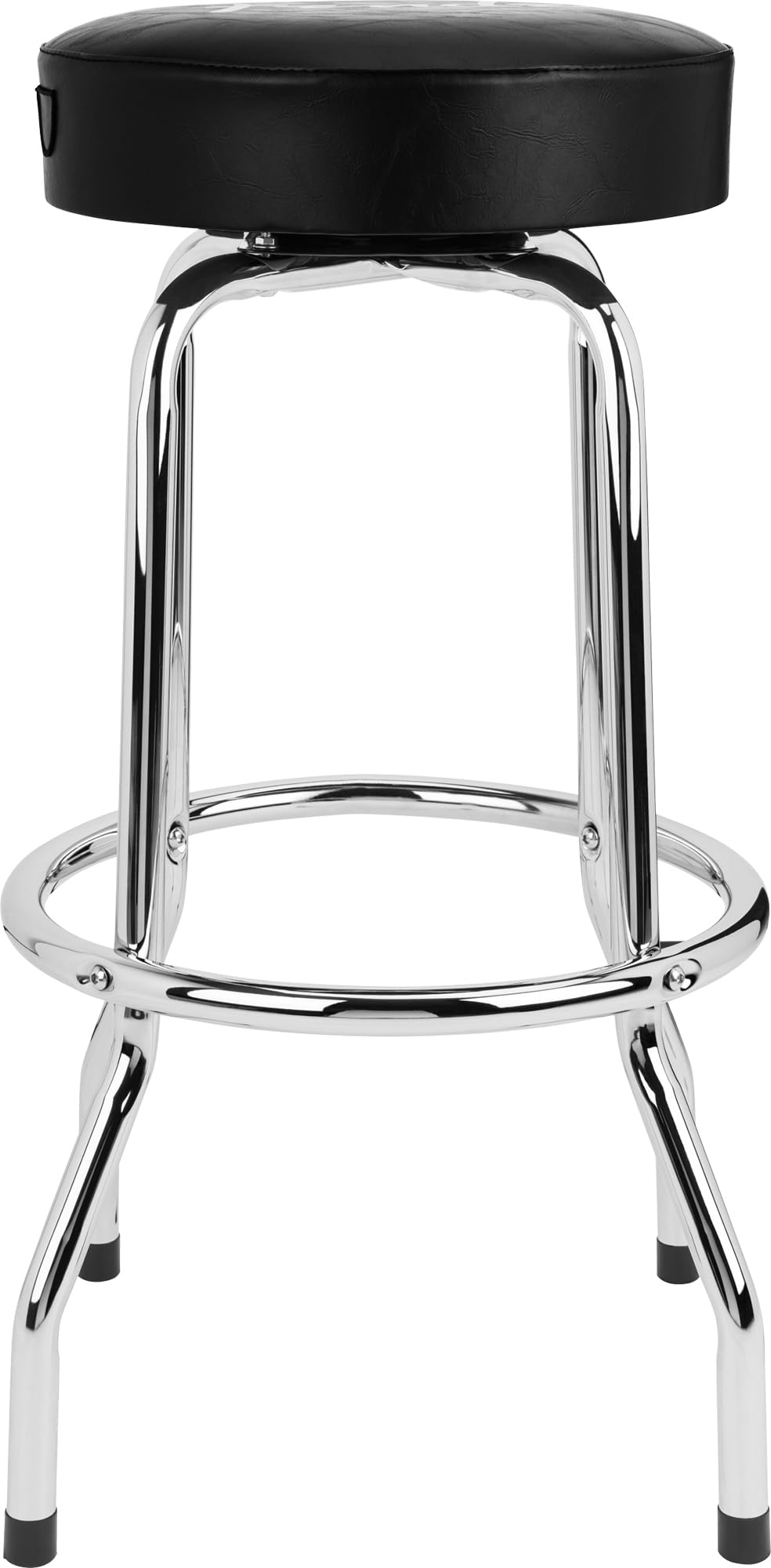 Fender 30-Inch Spaghetti Logo Pick Pouch Barstool - Black and Chrome w/ Picks