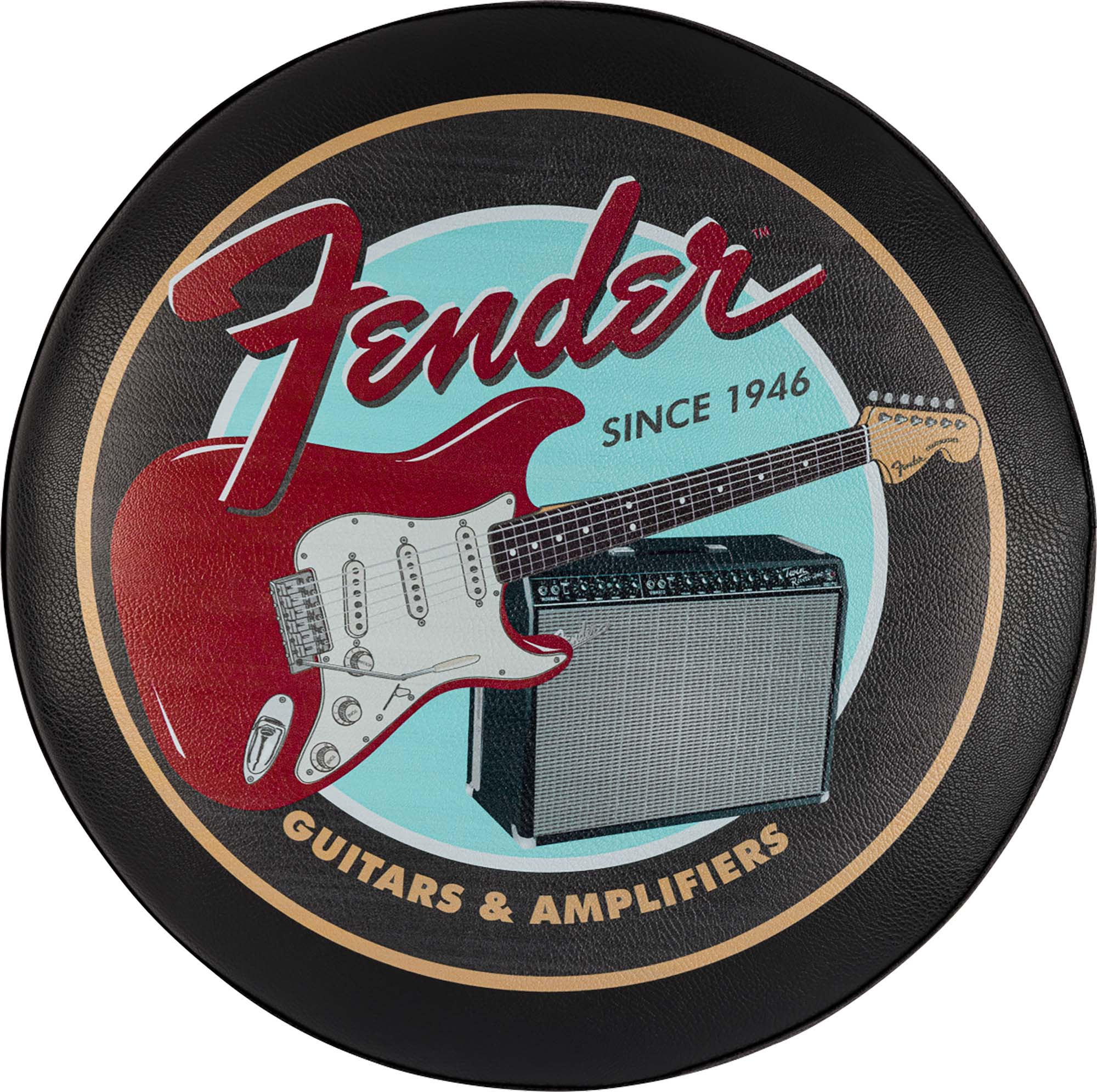 Fender 30-Inch Guitars and Amps Pick Pouch Barstool w/ Picks