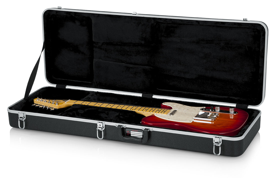 Gator GC-ELECTRIC-A Deluxe Molded Case for Electric Guitars - Black w/ Instrument Cable