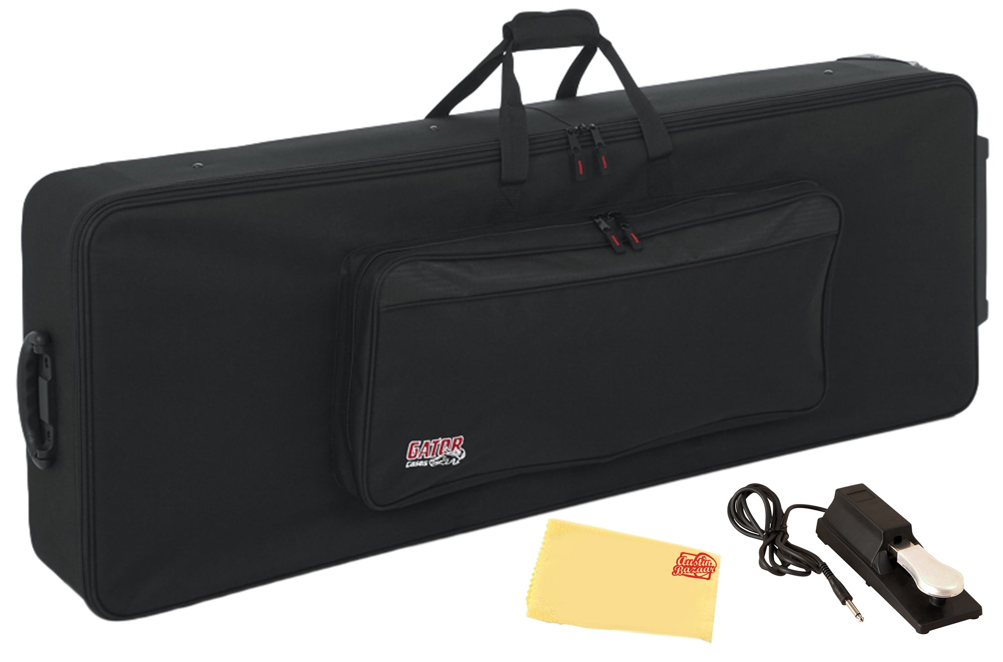 Gator EPS Foam Lightweight Case with Wheels for 76-Note Keyboards GK-76 w/ Sustain Pedal