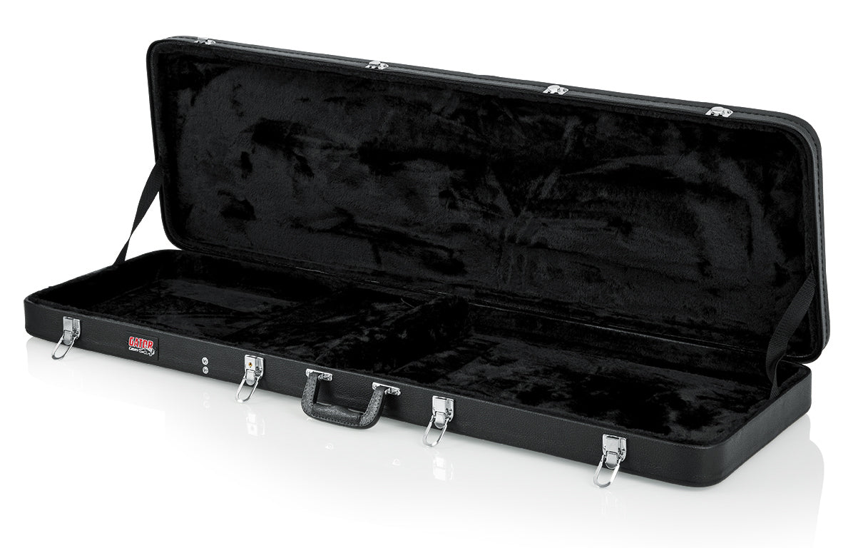 Gator GWE-BASS Wood Case for Bass Guitars w/ Instrument Cable