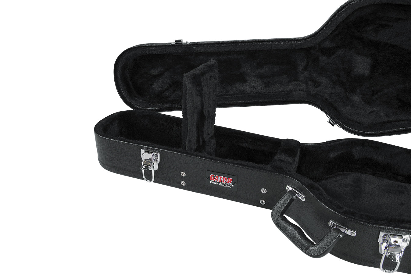 Gator GWE-LPS Wood Case for Gibson Les Paul - Black w/ Strap