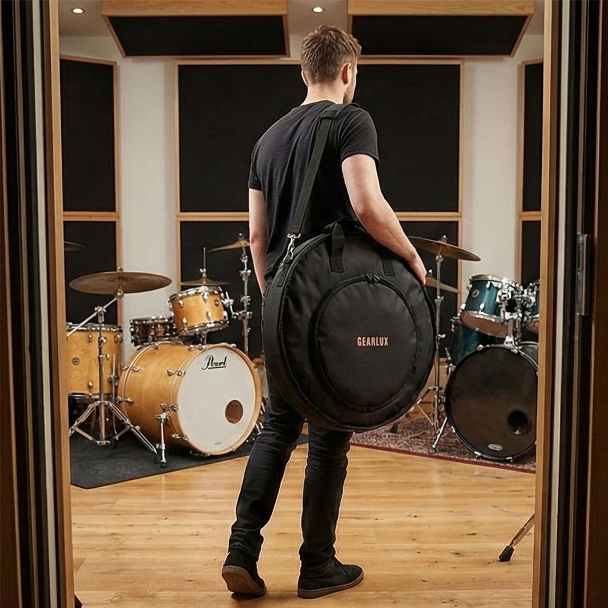 Gearlux Dual Cymbal Bag with 22-Inch and 14-Inch Compartments