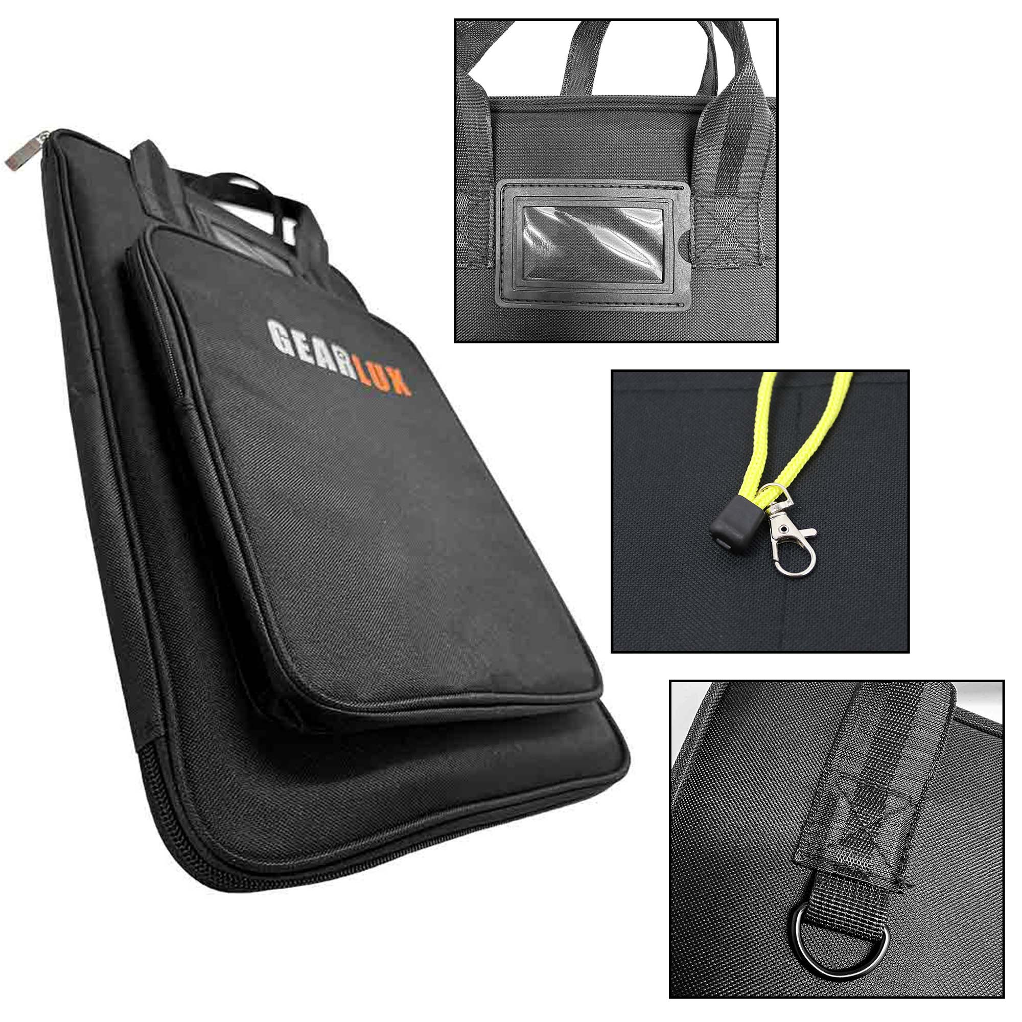 Gearlux 12-Pair Drumstick Bag with 10mm Padding