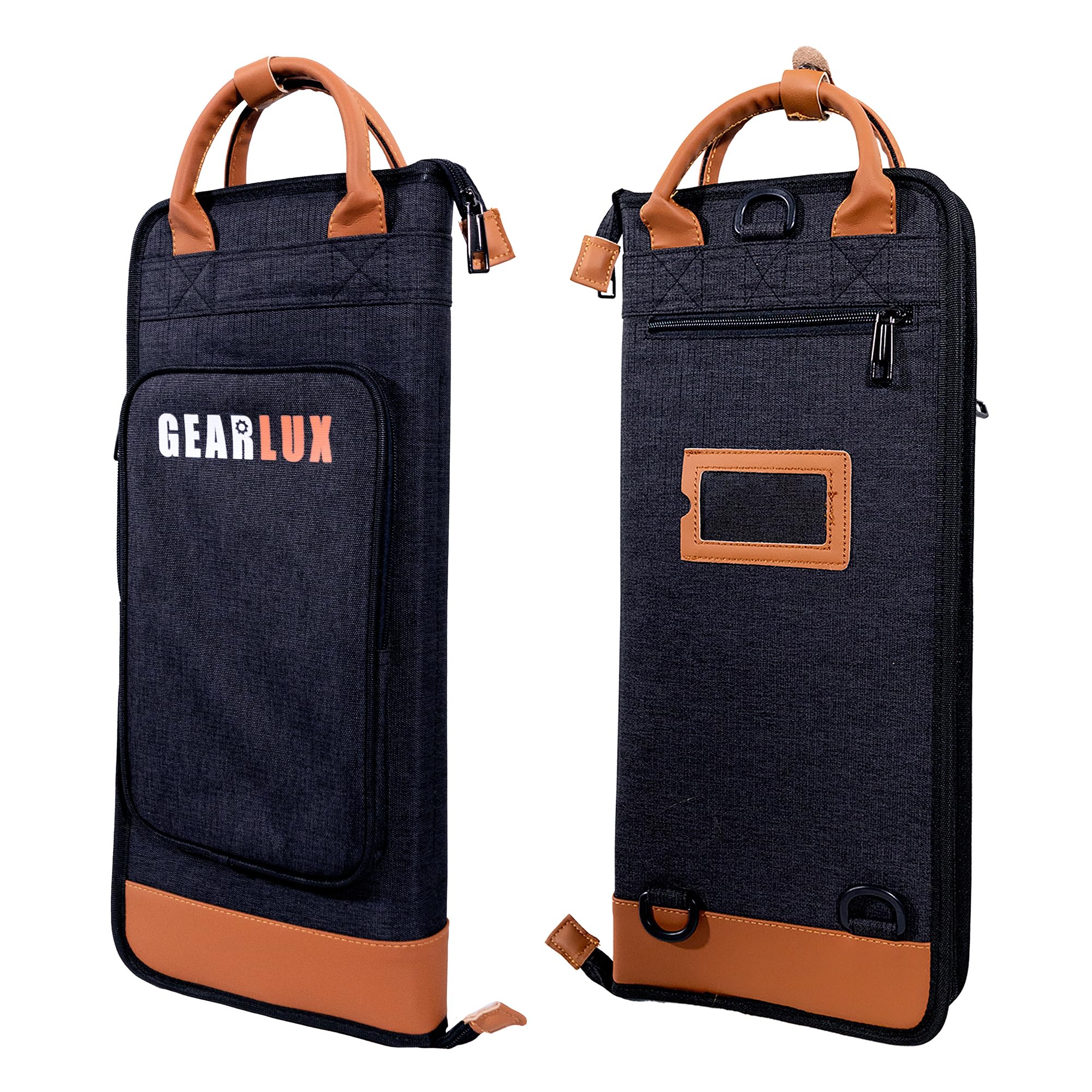 Gearlux 12-Pair Drumstick Bag with 5mm Padding and 1mm Plastic Plate