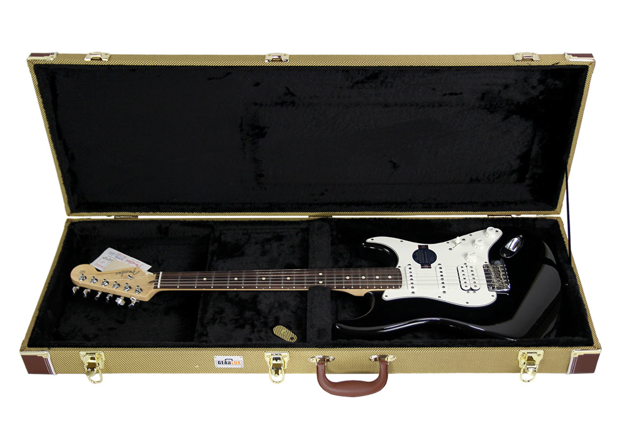 Gearlux Rectangular Electric Guitar Hard Case - Tweed