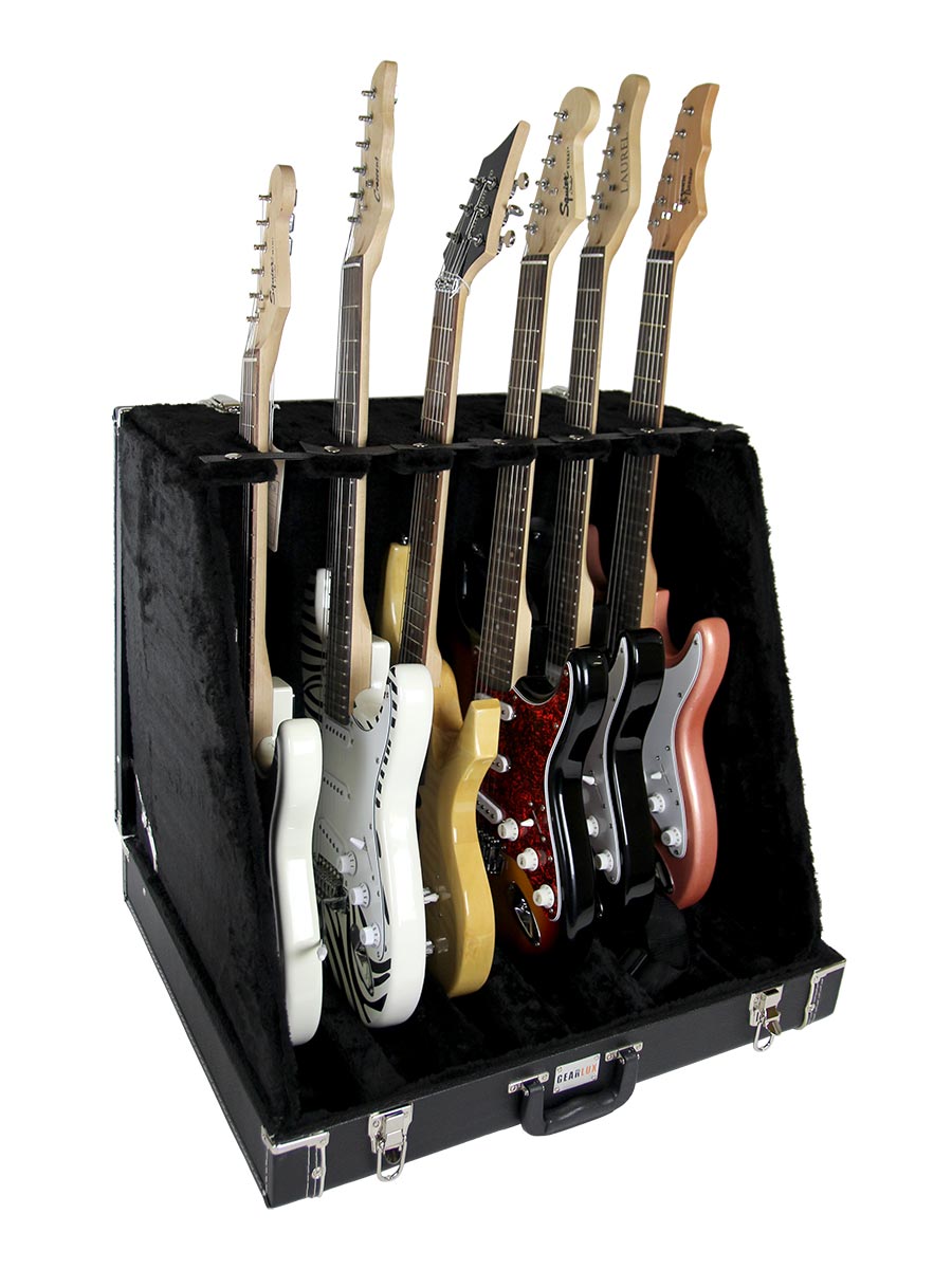 Gearlux Universal Guitar Stand Case for 6 Electric or 3 Acoustic Guitars