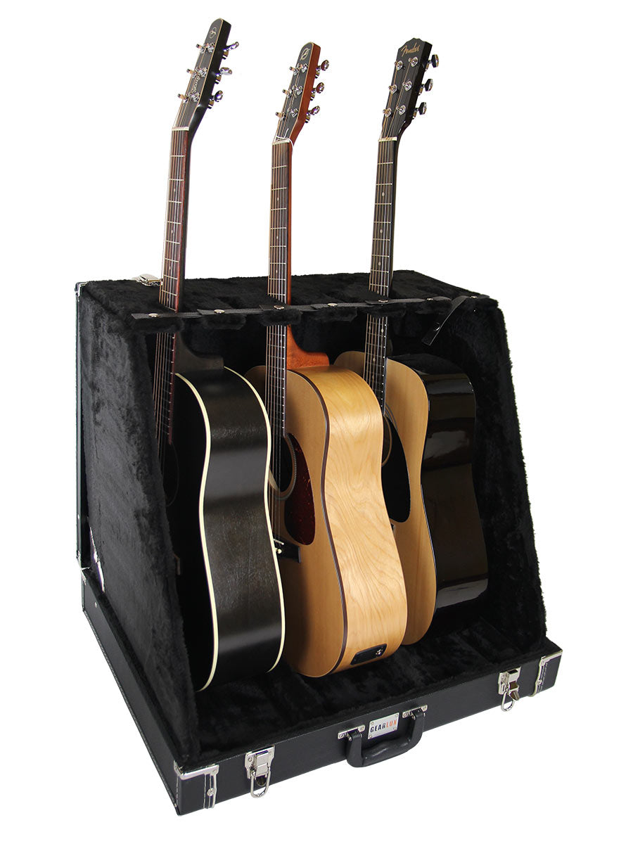 Gearlux Universal Guitar Stand Case for 6 Electric or 3 Acoustic Guitars