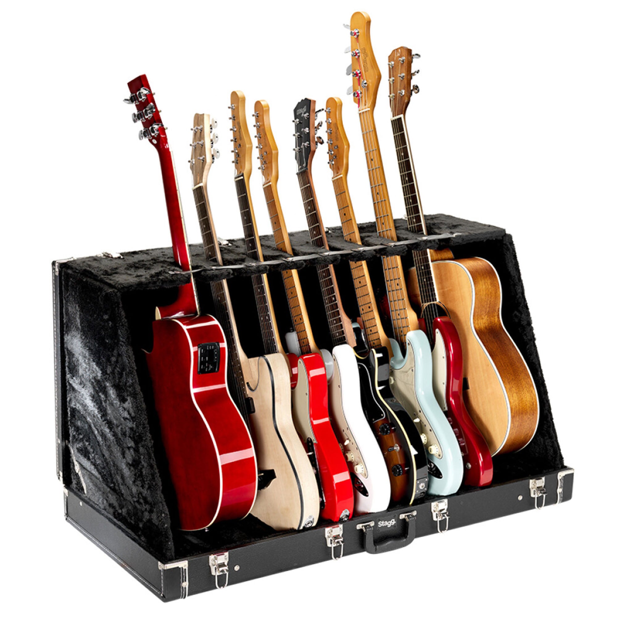 Gearlux Universal Guitar Stand Case for 8 Electric or 4 Acoustic Guitars