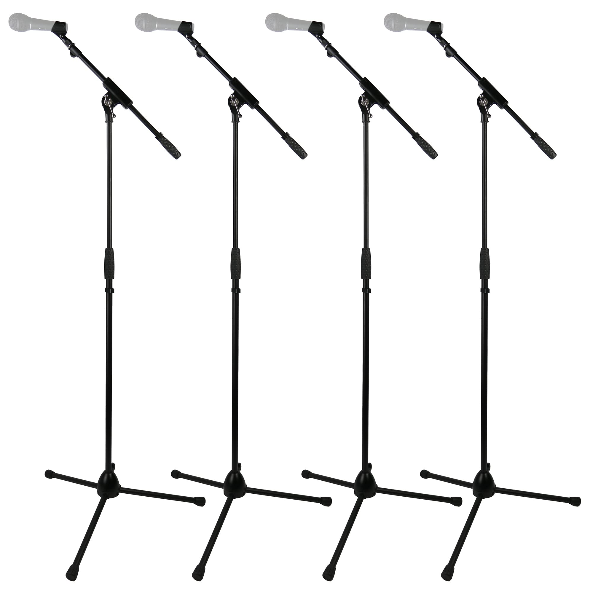 Gearlux Tripod Boom Microphone Stand with Tripod Base, Adjustable Height - 4 Pack
