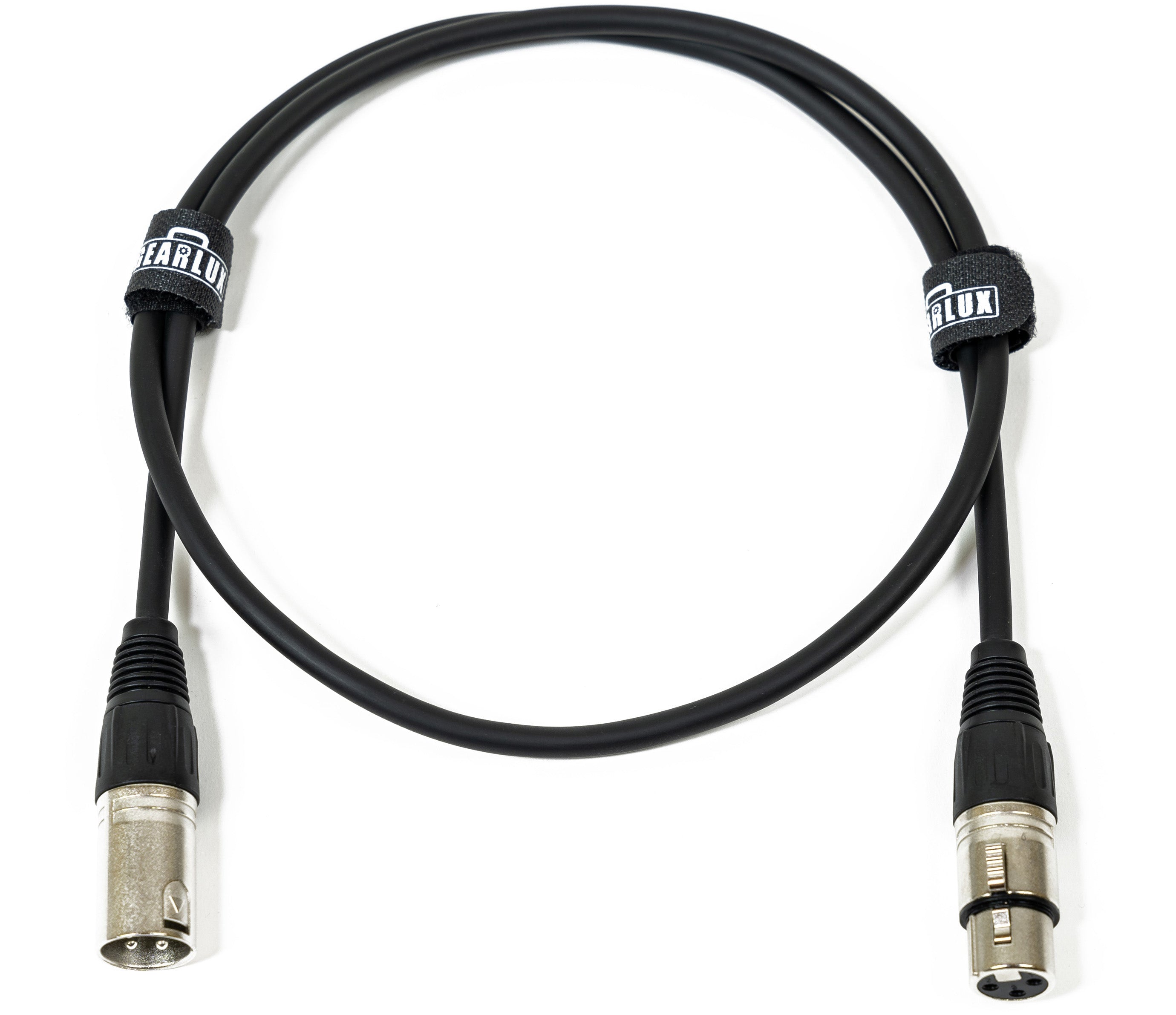 Gearlux 3.2-Foot 3-Pin Male-to-Female DMX Cable - 5 Pack