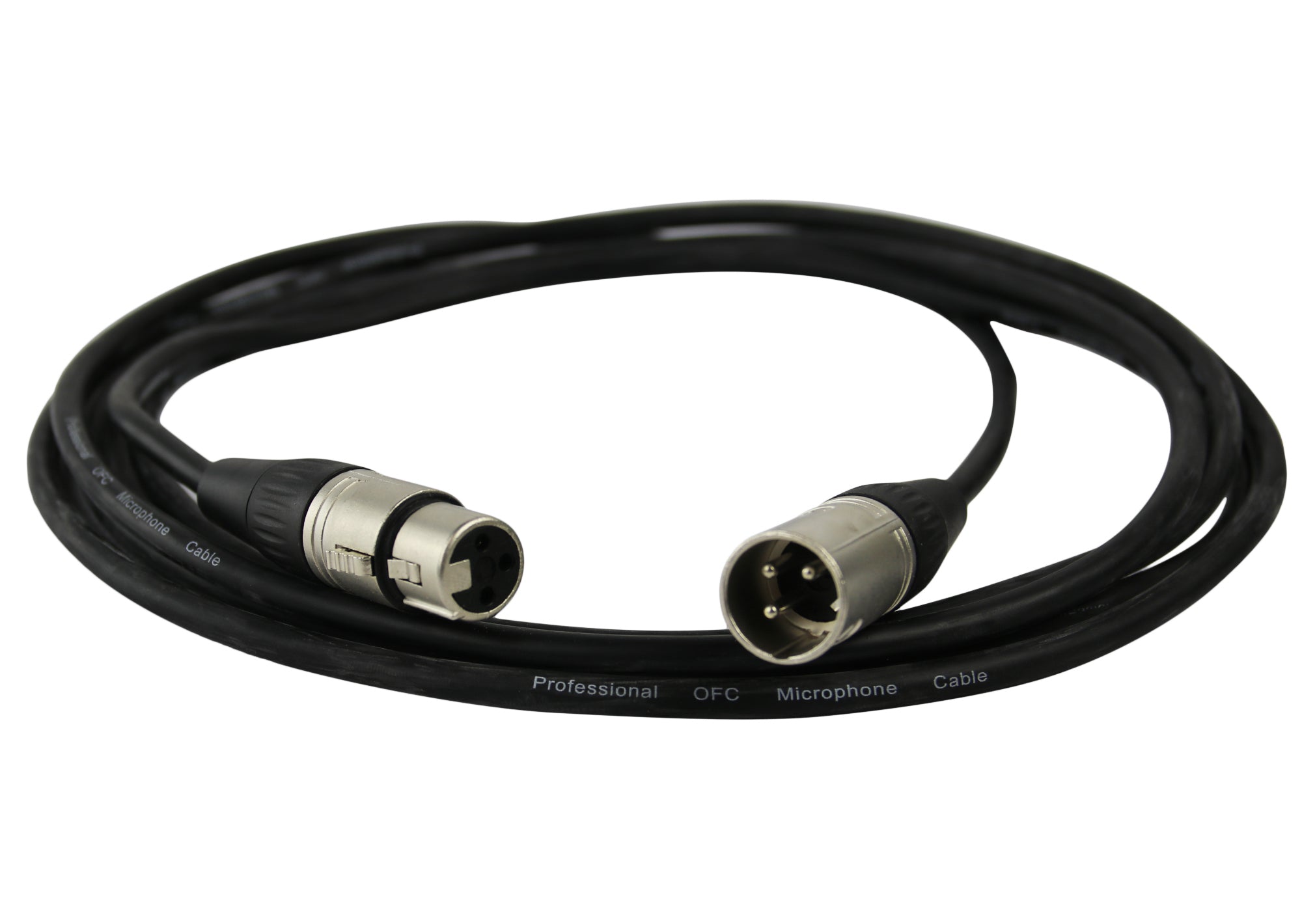 Gearlux 3.2-Foot XLR Microphone Cable, Fully Balanced, Male to Female, Black - 10 Pack