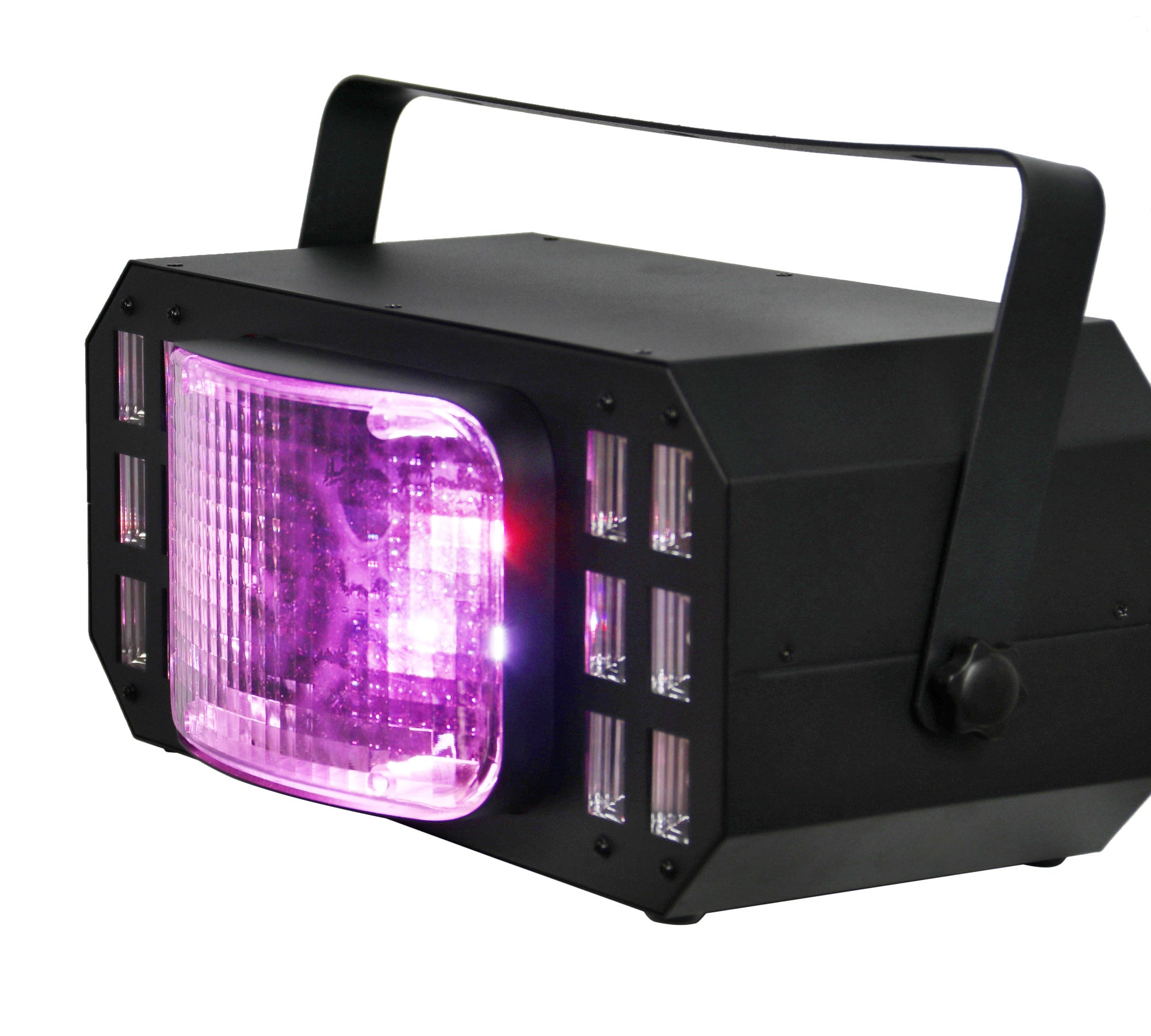 Gearlux 3-in-1 Strobe/UV Derby Light 10-Watt 2PCS RGBW CREE LEDs and 12PCS UV+White LED