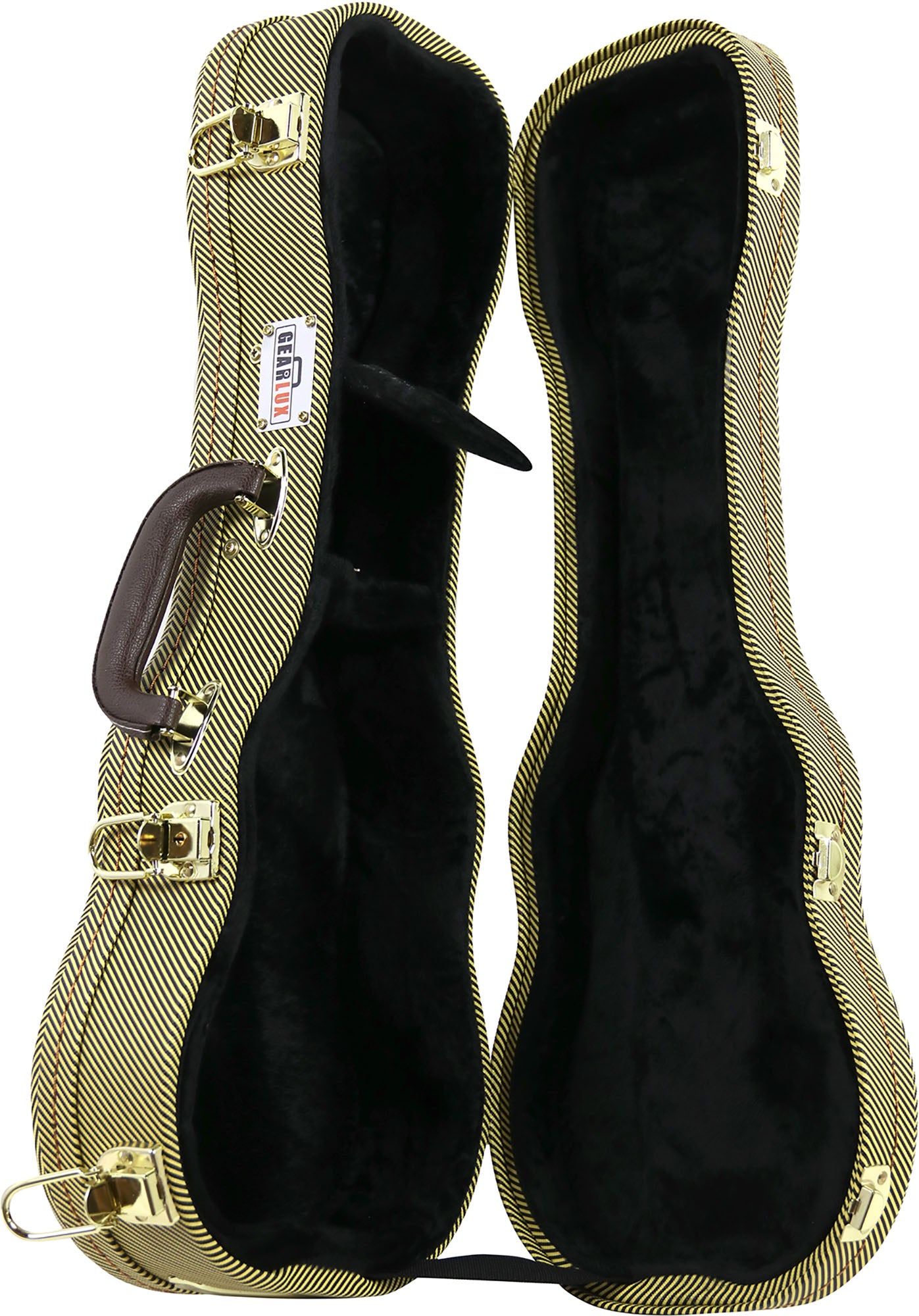 Gearlux UC107-S Soprano Ukulele Wooden Tweed Case