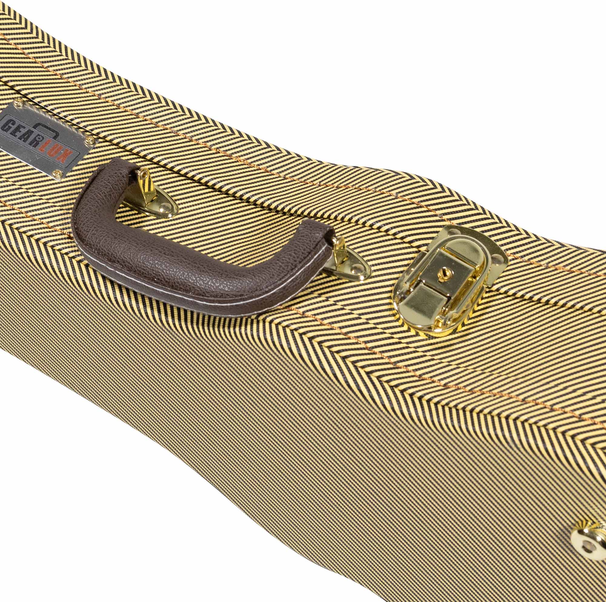 Gearlux UC107-S Soprano Ukulele Wooden Tweed Case