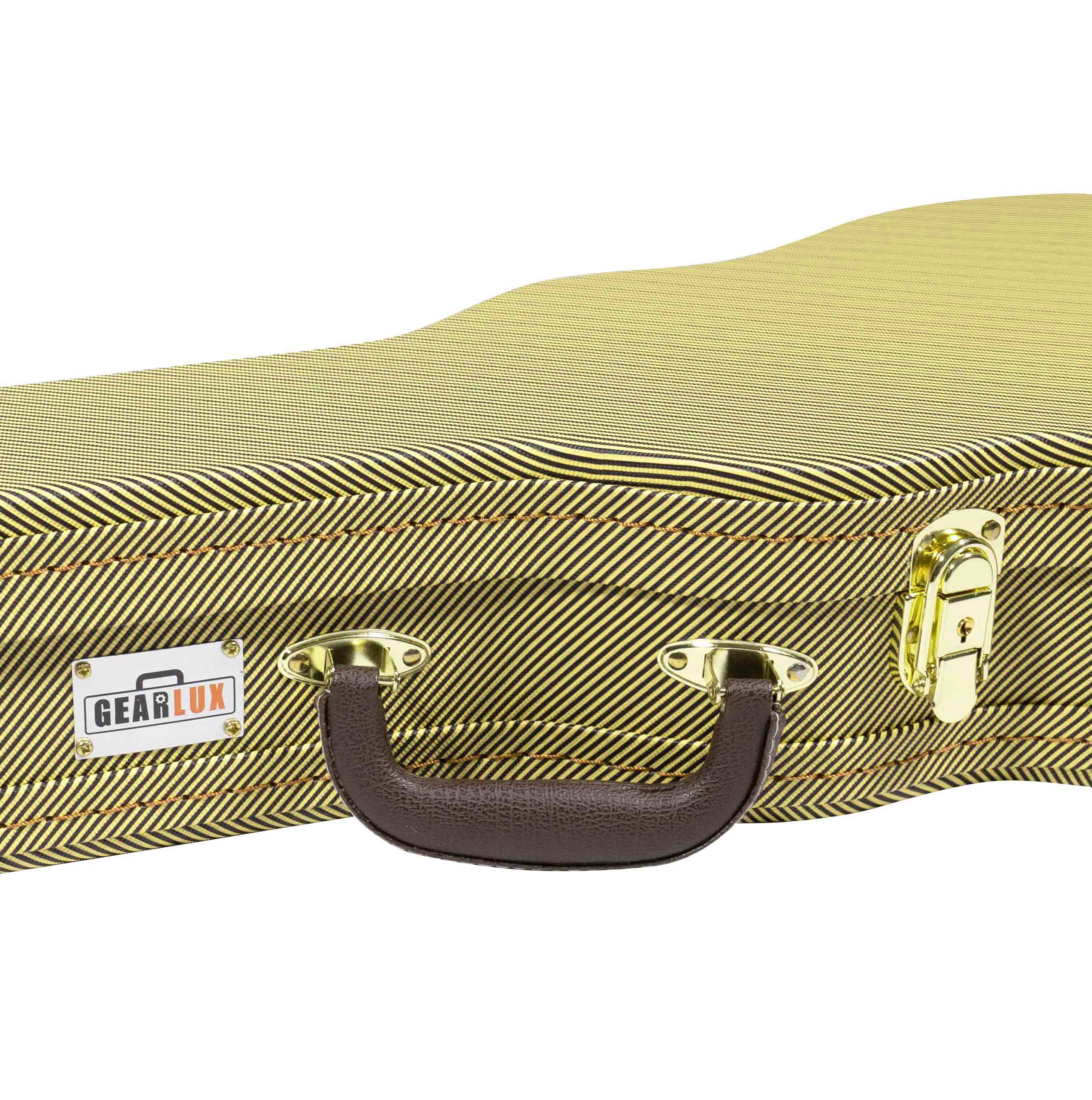 Gearlux UC107-T Tenor Ukulele Wooden Tweed Case