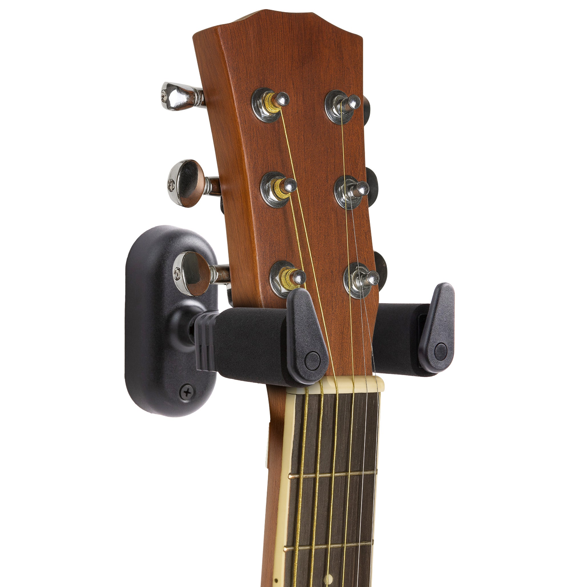 Gearlux Universal Self-Locking Guitar Wall Hanger with Auto-Swivel - 2 Pack