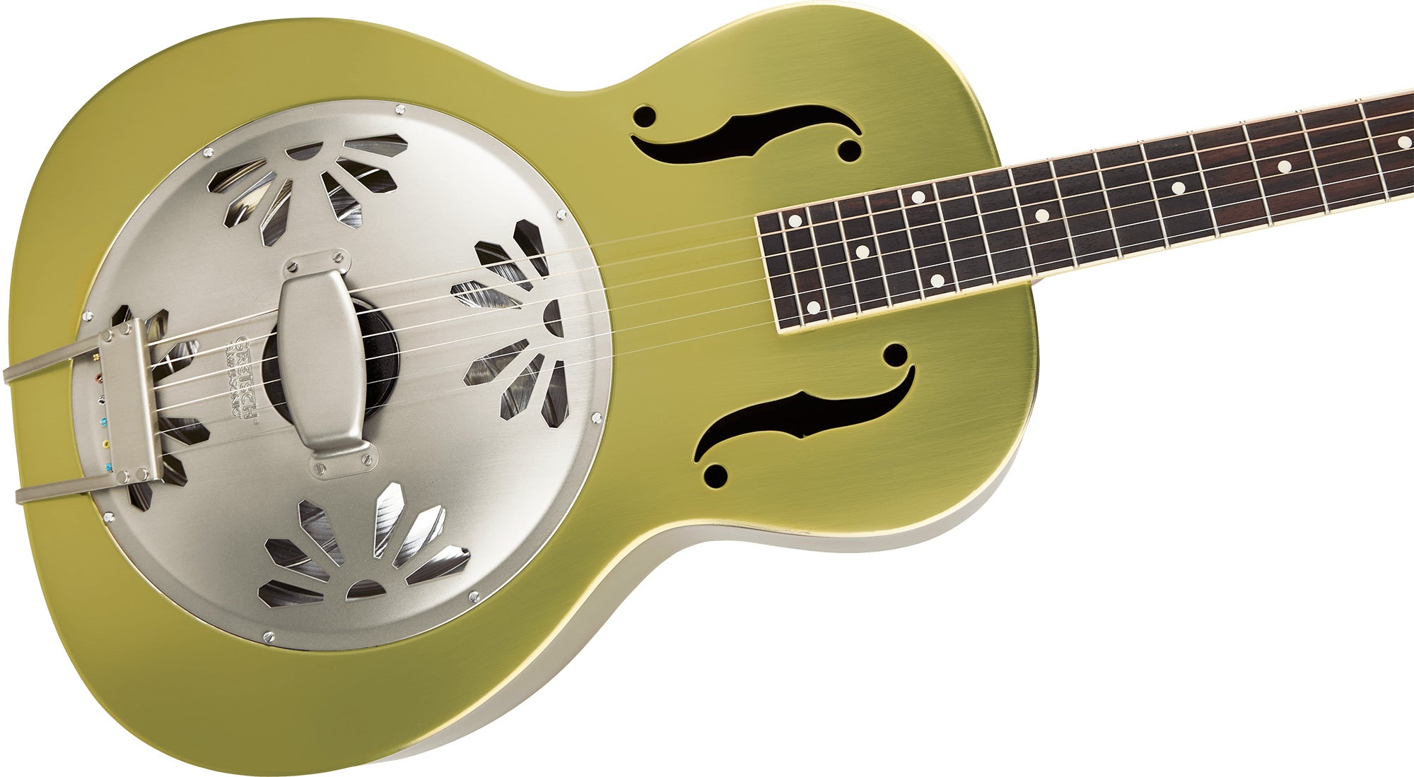 Gretsch G9202 Honey Dipper Special Round-Neck Brass Body Resonator Guitar - Bell Bronze