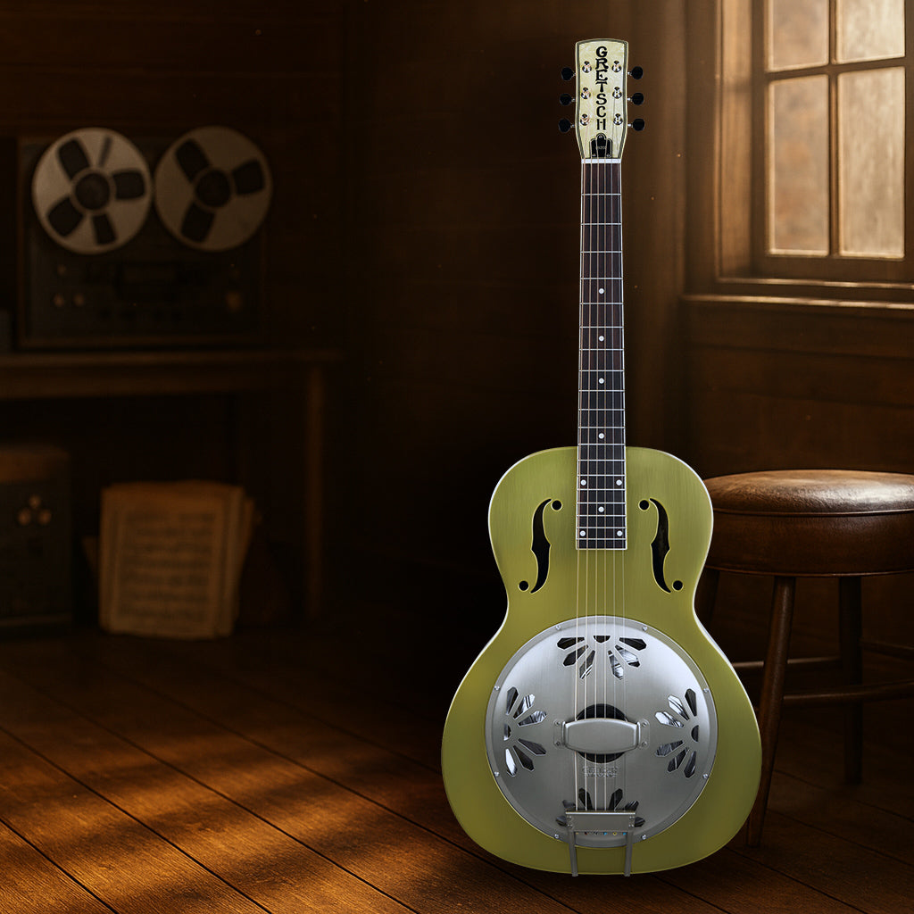 Gretsch G9202 Honey Dipper Special Round-Neck Brass Body Resonator Guitar - Bell Bronze