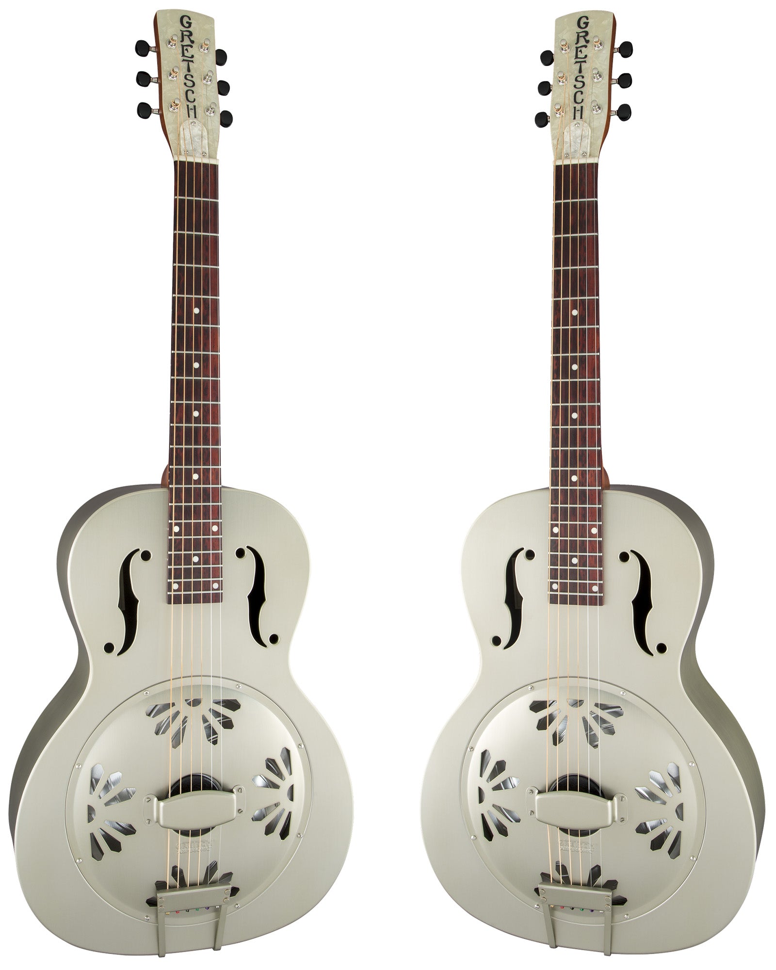 Gretsch G9201 Honey Dipper Round-Neck Brass Body Resonator Guitar - Weathered Pump House Roof w/ Strap