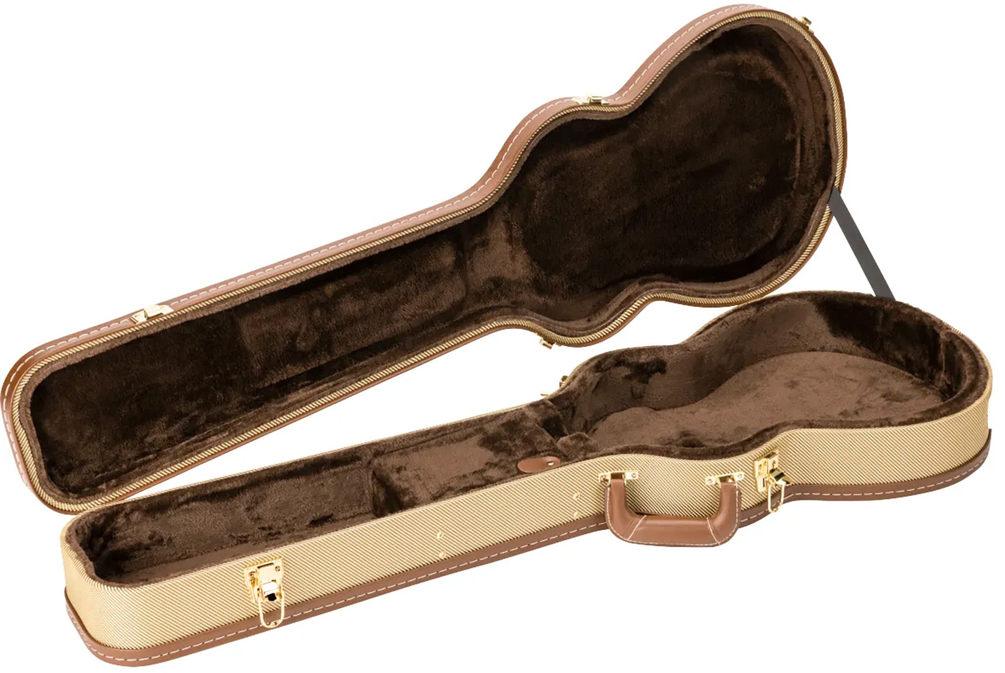 Gretsch Tweed Hardshell Case for Baritone Bass Guitar w/ Instrument Cable