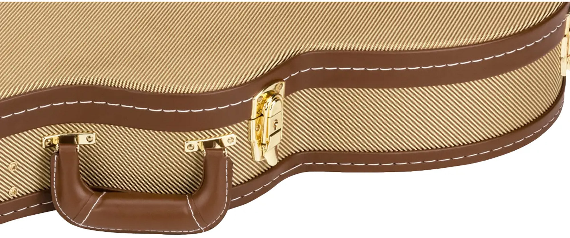 Gretsch Tweed Hardshell Case for Baritone Bass Guitar w/ Instrument Cable