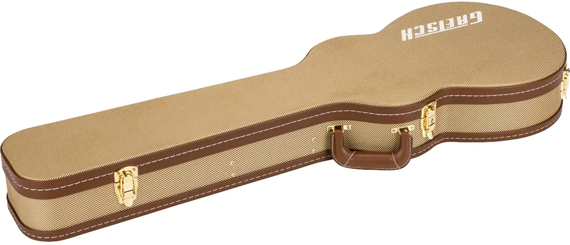 Gretsch Tweed Hardshell Case for Baritone Bass Guitar w/ Instrument Cable