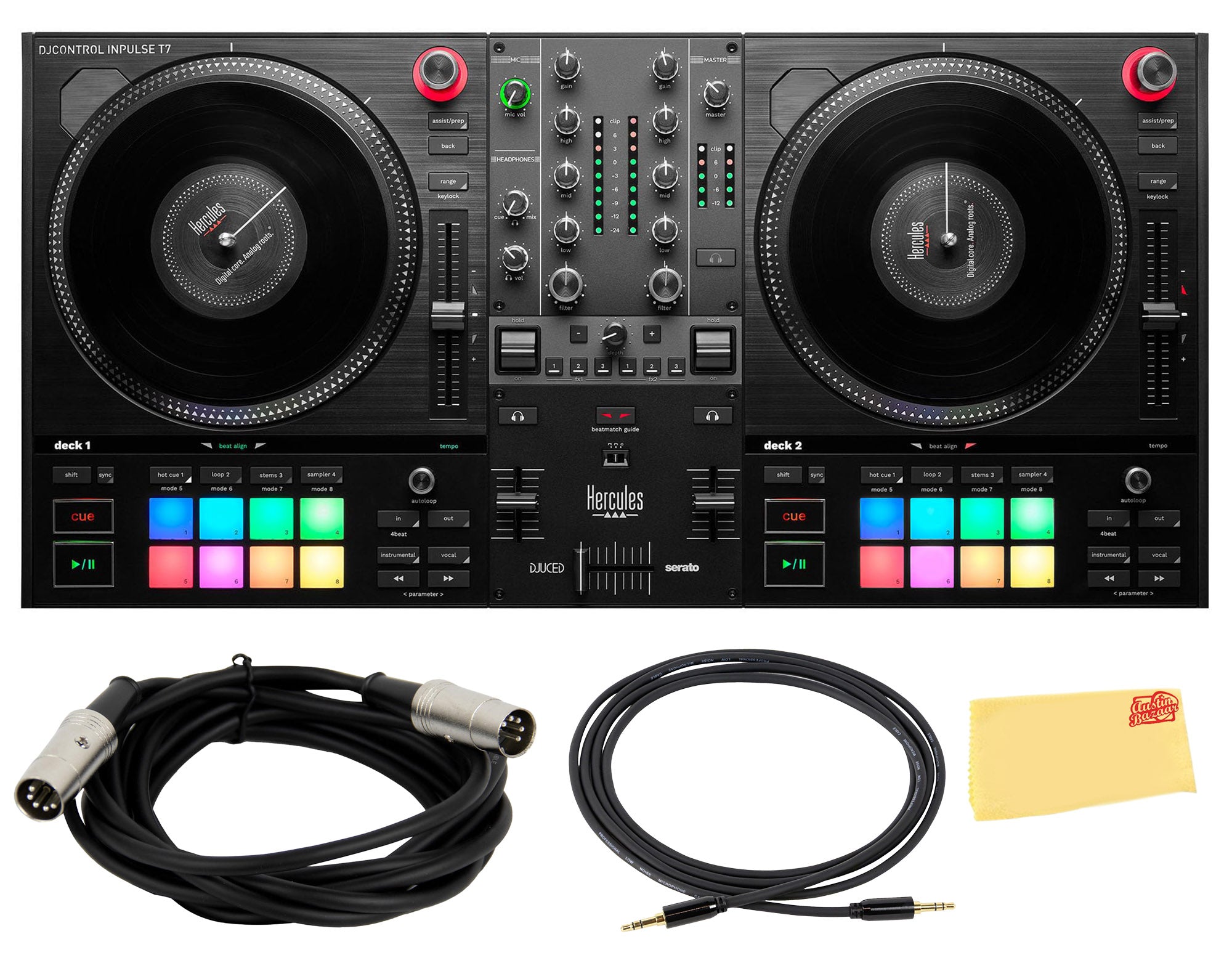 Hercules DJControl Inpulse T7 2-Channel DJ Controller w/ MIDI Cable
