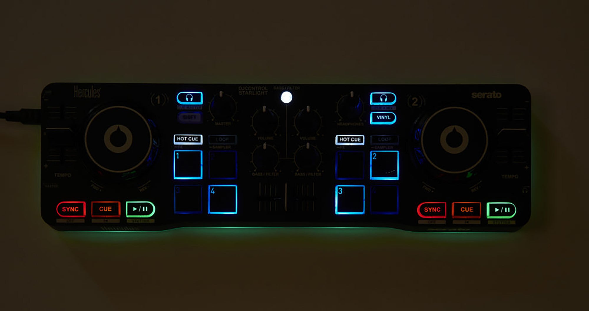 Hercules DJControl Starlight Ultra Portable Compact DJ Controller