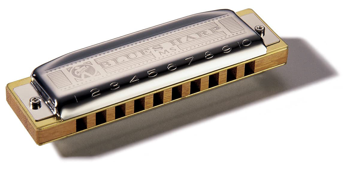 Hohner 532 Blues Harp MS Harmonica - Key of F w/ Instructional Manual