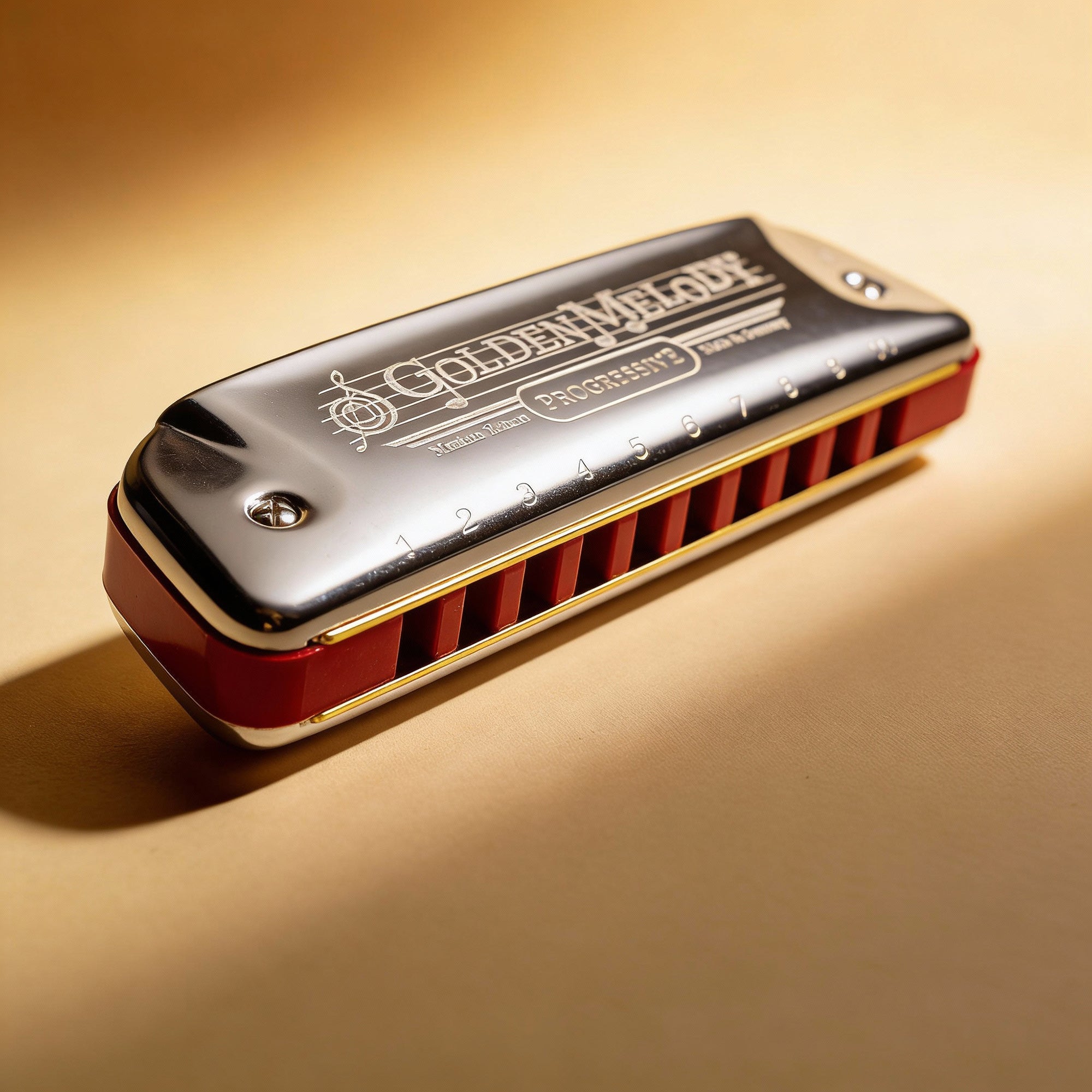 Hohner 544 Golden Melody Harmonica - Key of A w/ Instructional Manual