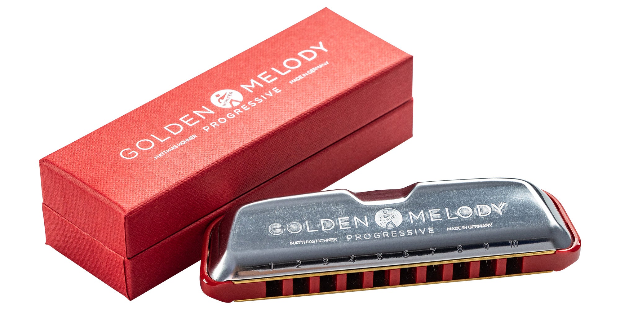 Hohner 544 Golden Melody Harmonica - Key of A w/ Key Stickers